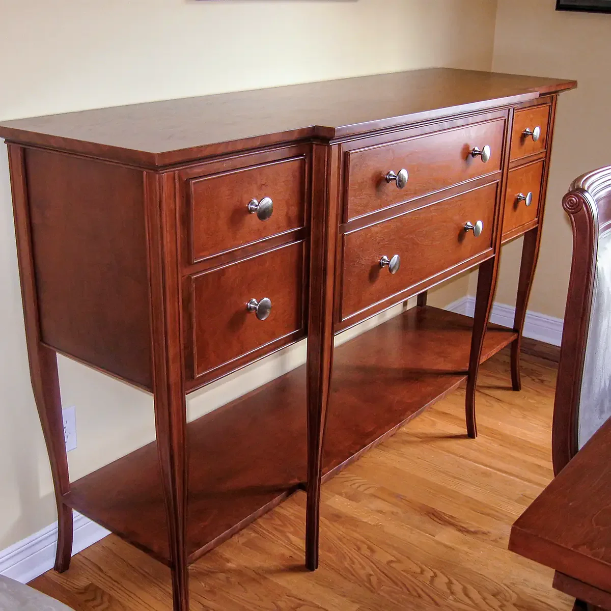Custom built cherry sideboard table for client in Ottawa (Orleans)