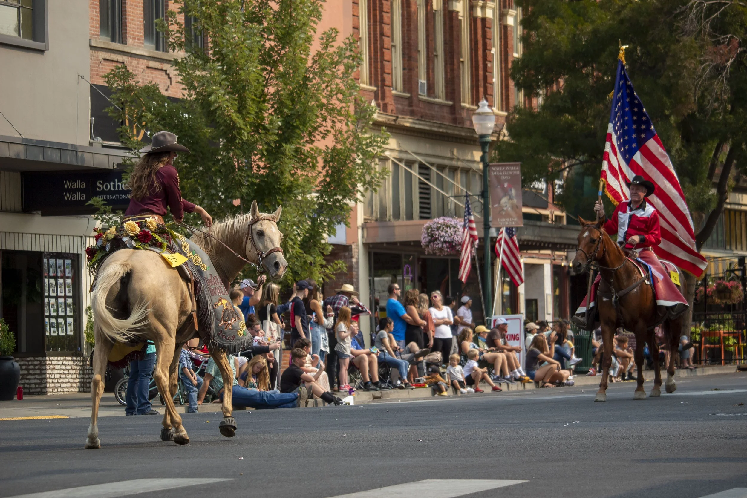 Flag and Horses Say What! Parade 2021.jpg