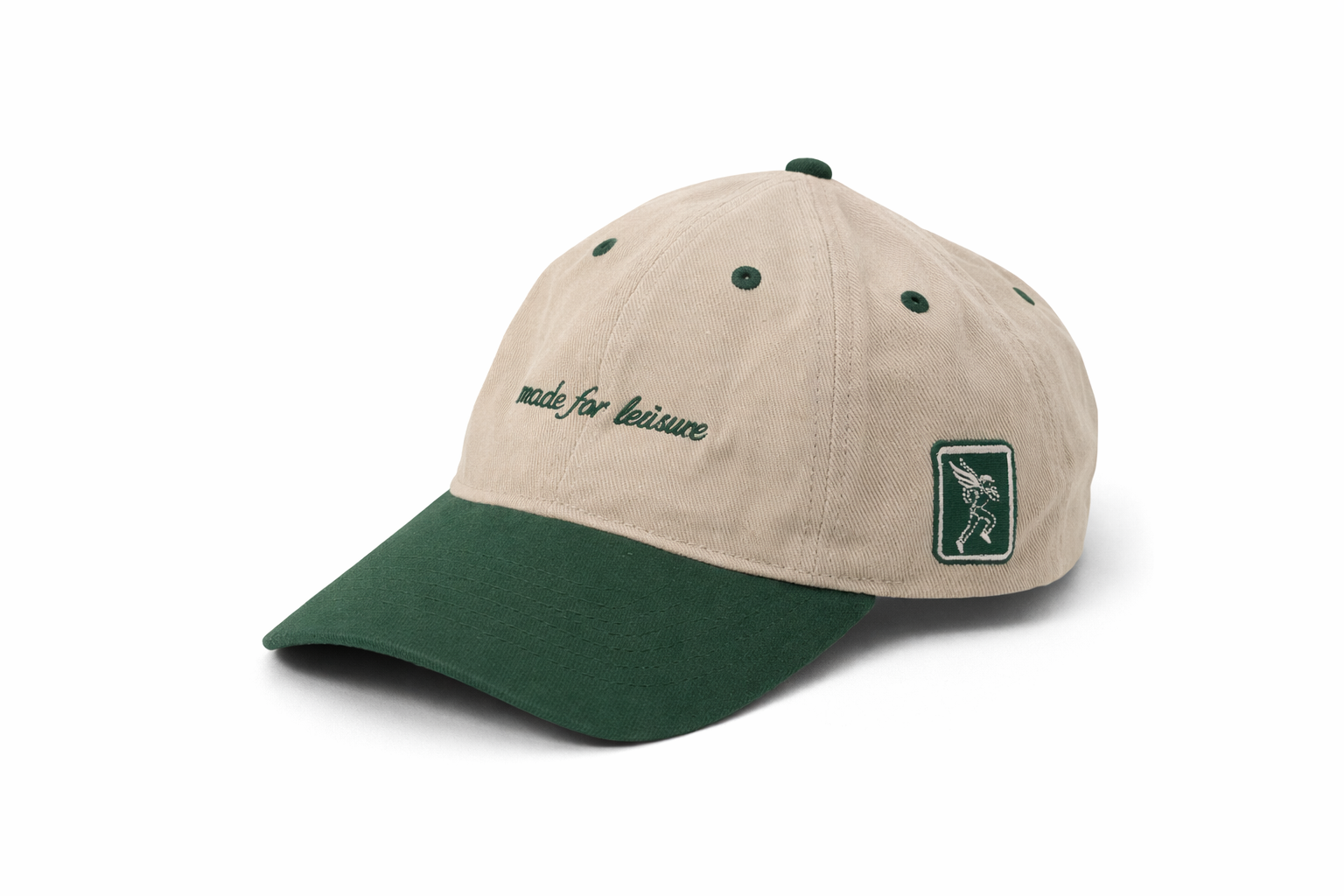 "Made for Leisure" Green & Tan Cap