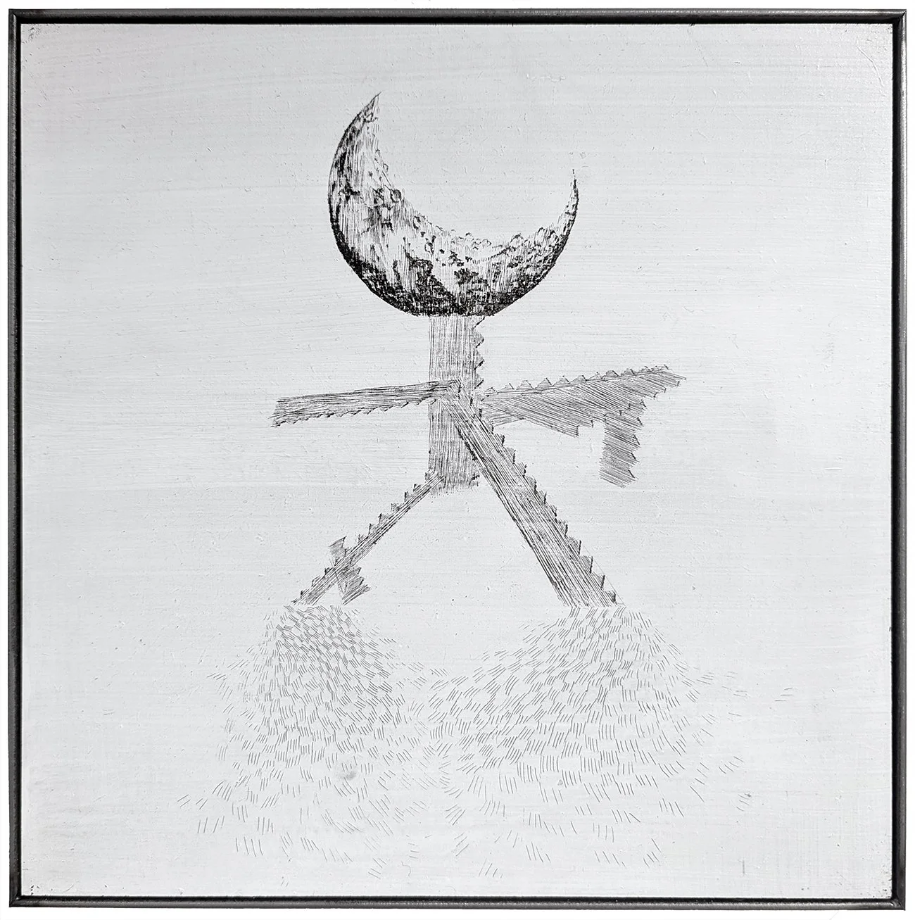 Tur-pic-esque, 2025, Acrylic on Board and Steel, 305x305mm