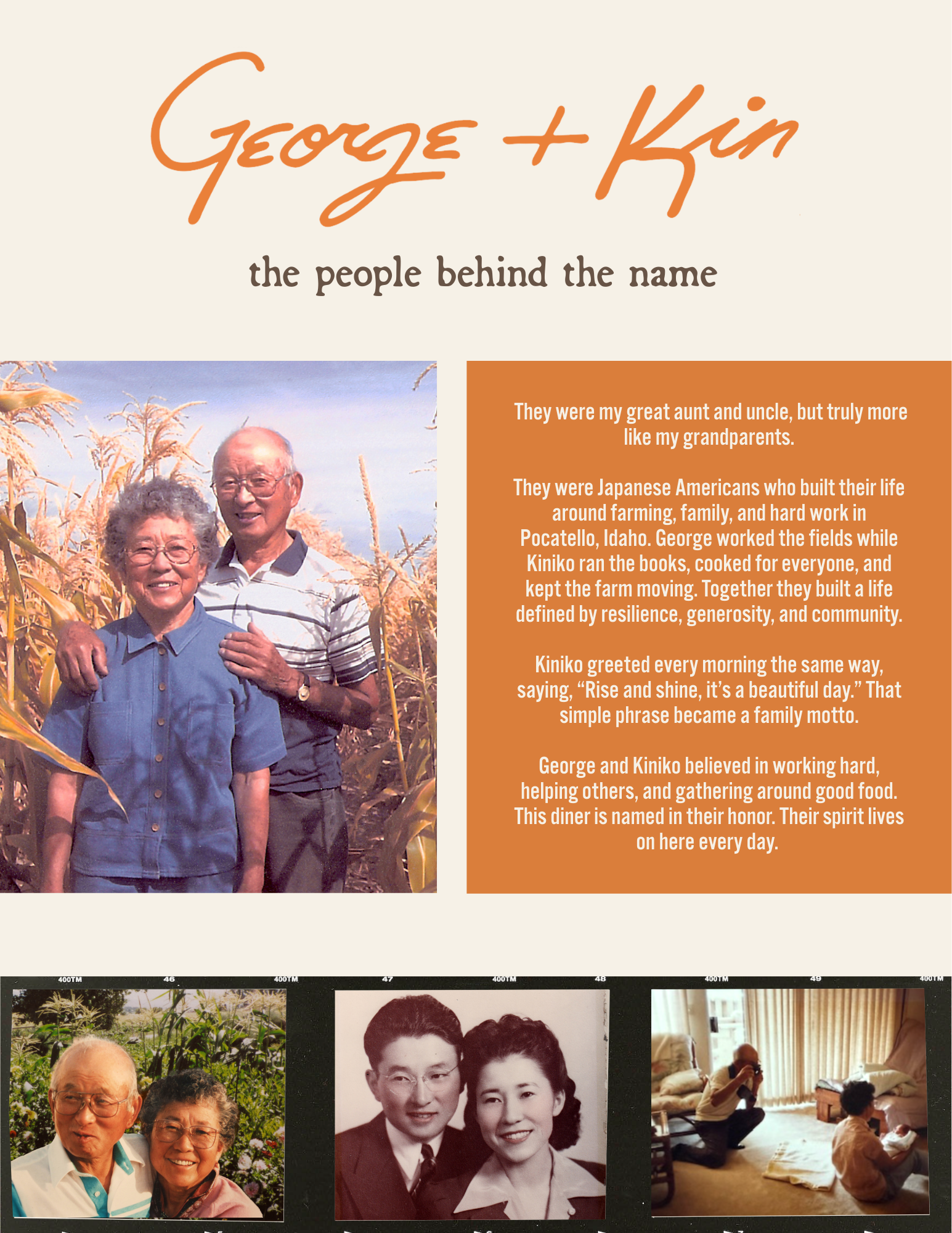 Behind The Name — George & Kin's