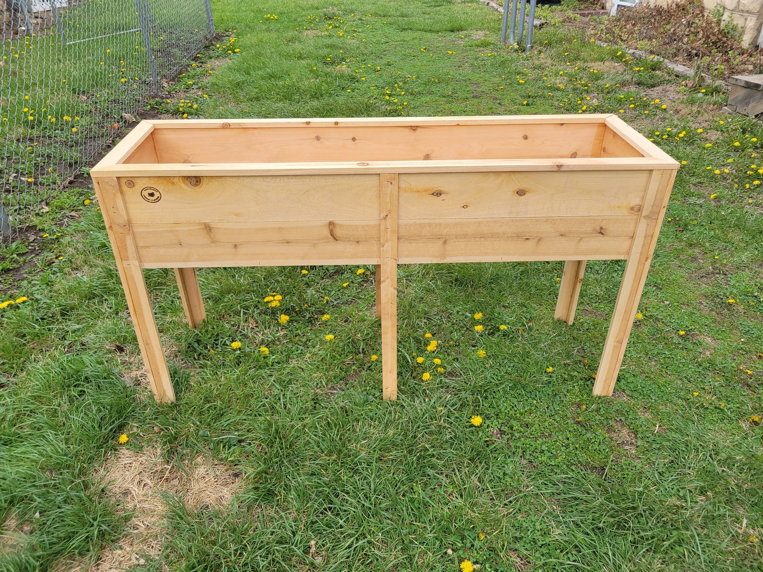 5ft Elevated Cedar Garden Bed (Easy Access with More Growing Space)
