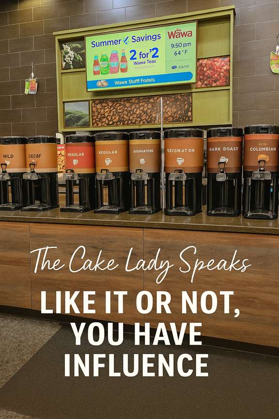 The Cake Lady Speaks: Like it or not, you have influence