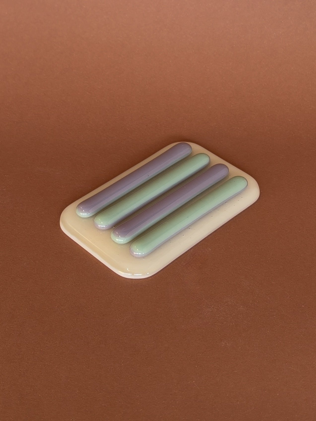 Soap Dish - Marzipan, Dusty Lilac & Celadon