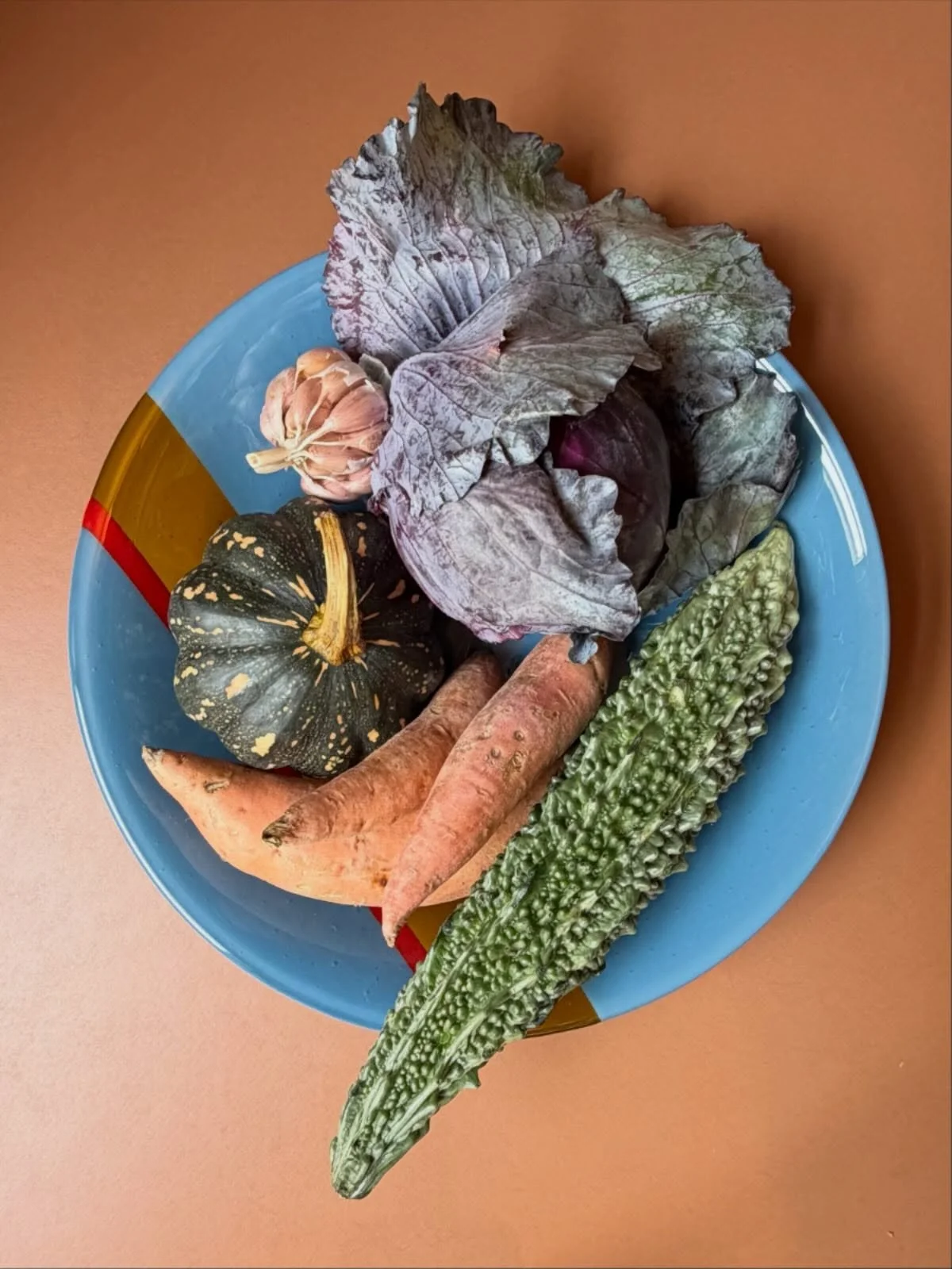 Made a couple of big bowls ready to do double duty as a home for fruit and veg and as a serving plate for shared meals.