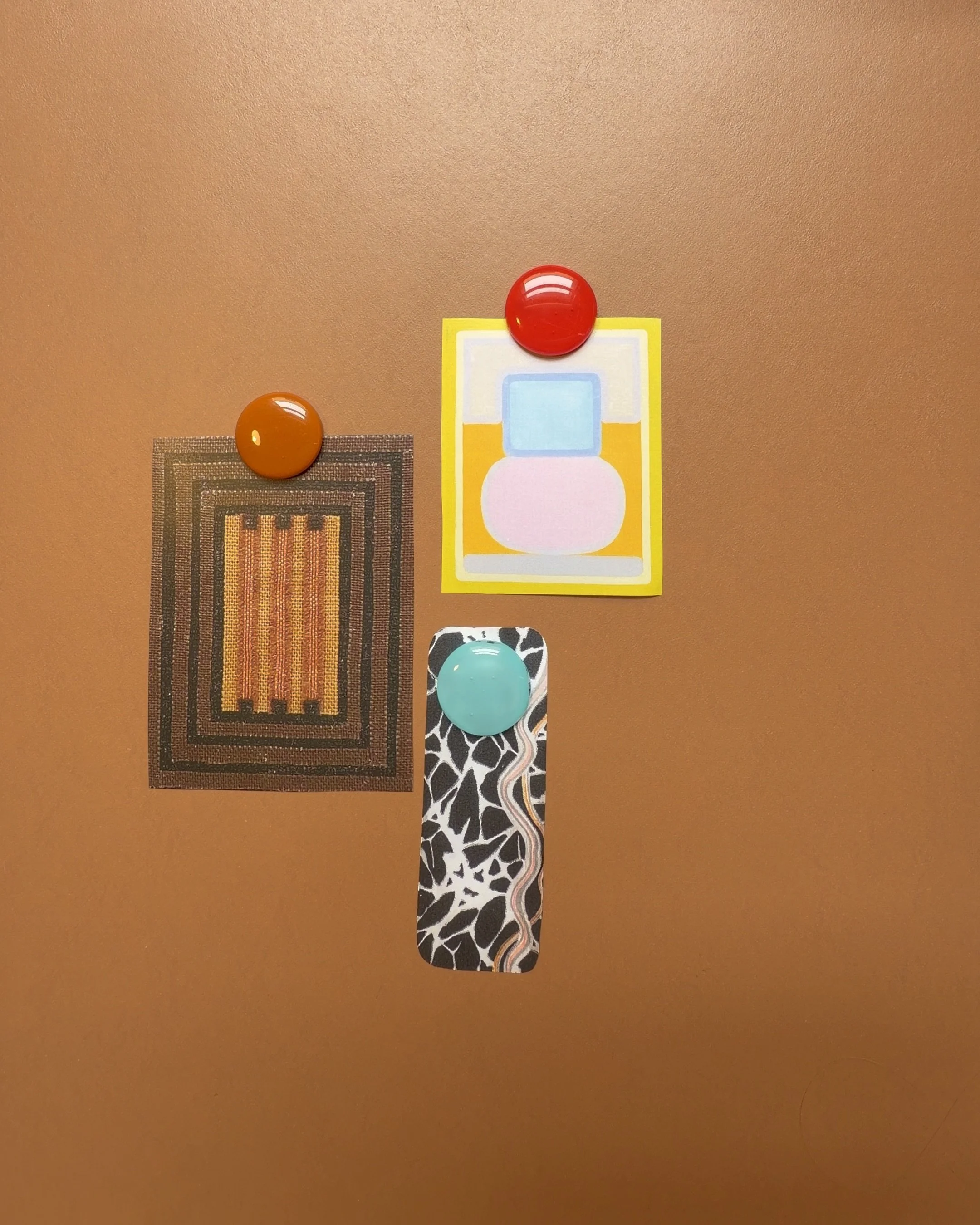 Magnet - Set of 3 in Caramel, Sky Blue & Cherry