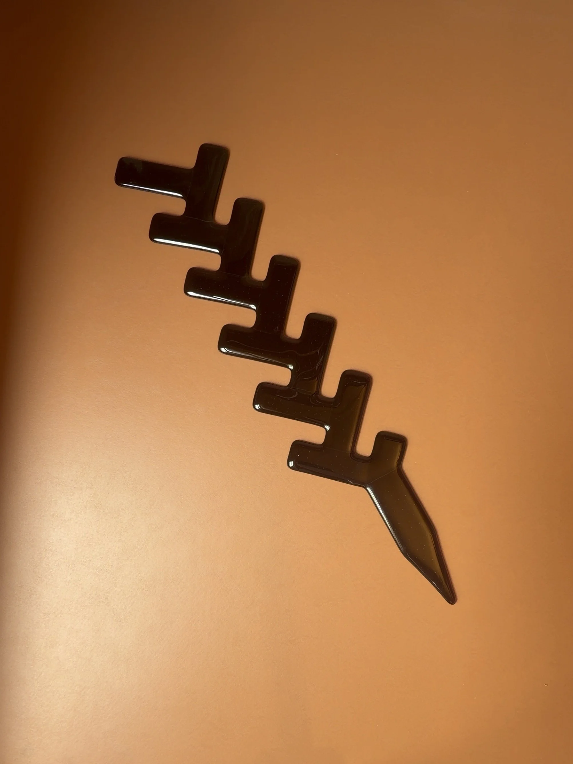 Large Translucent Plum Plant Stake