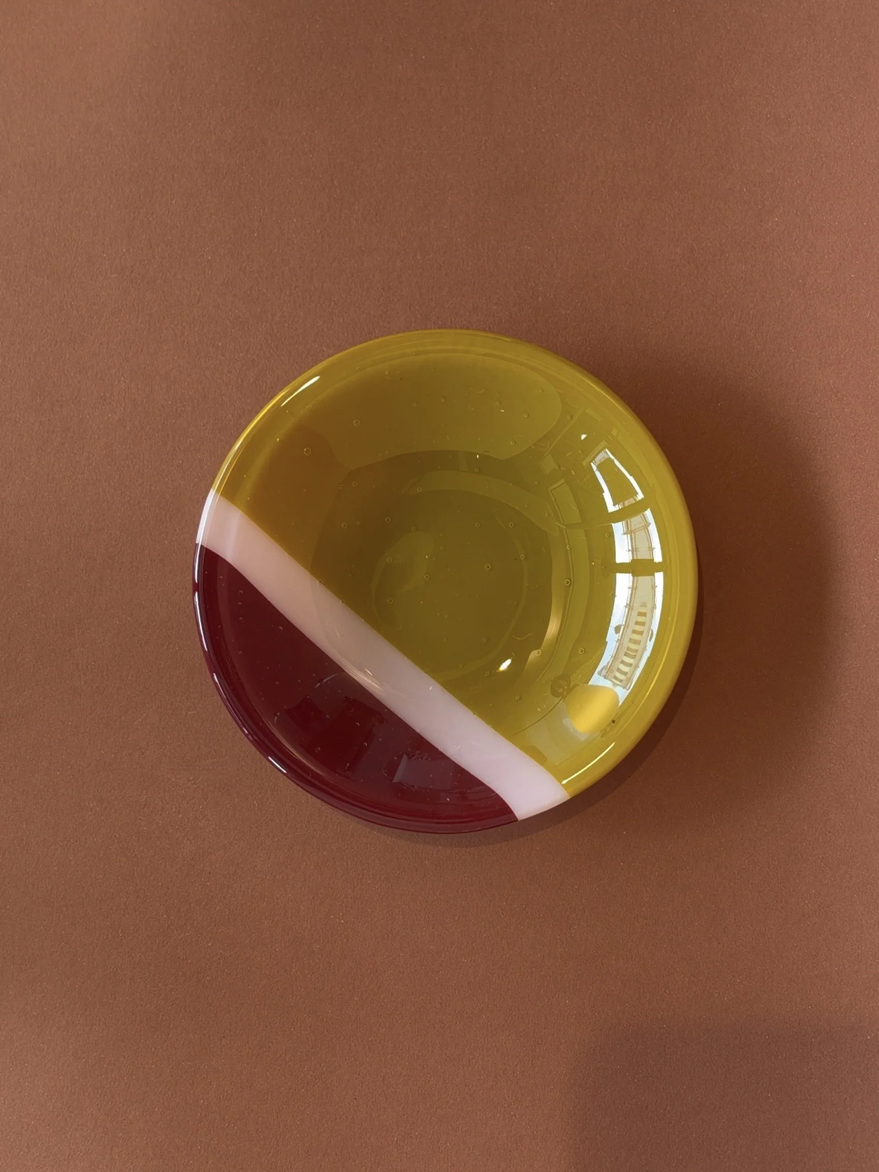 Trinket Dish - Olive, Claret & Blossom