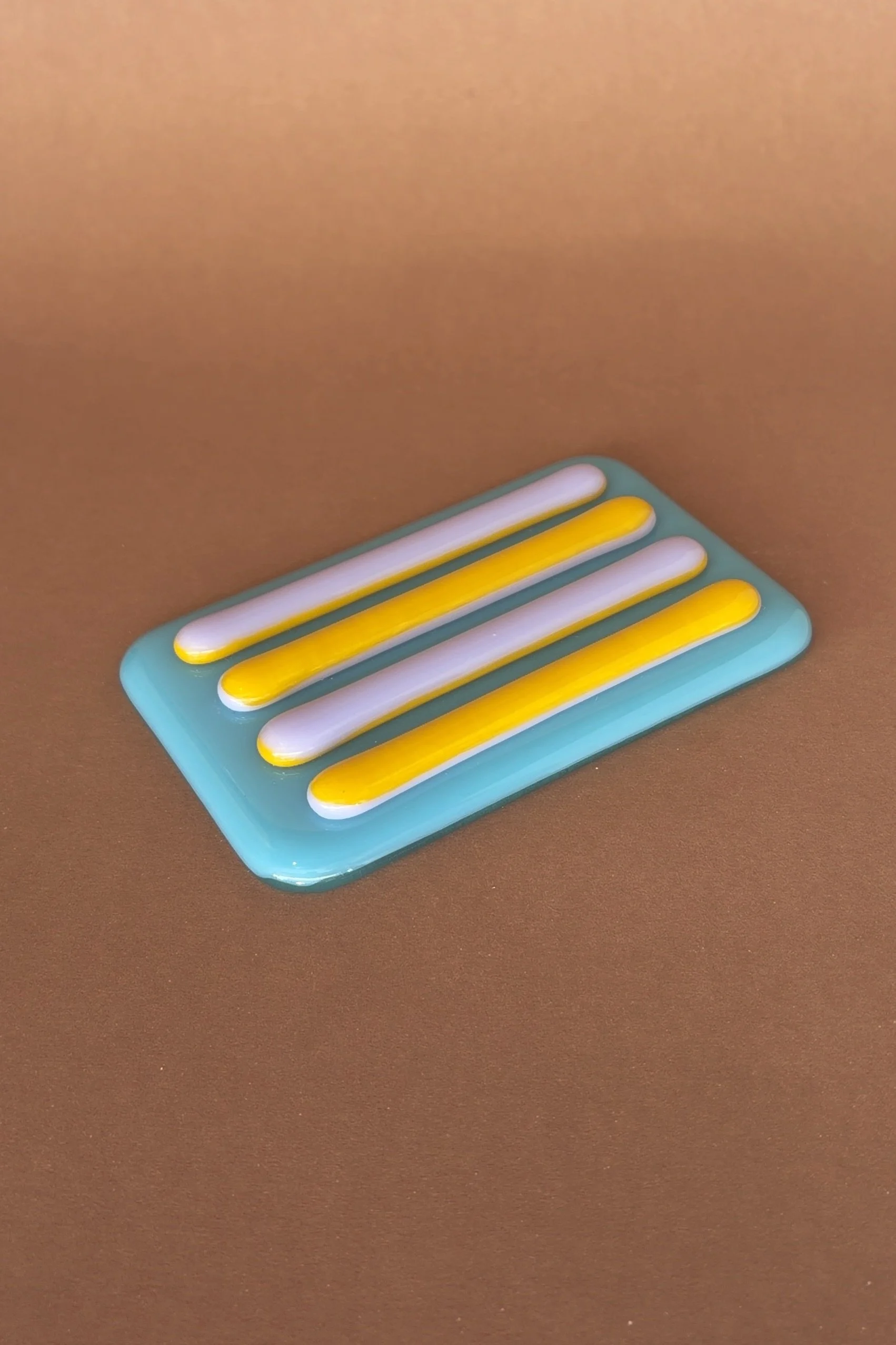 Soap Dish - Sky Blue, Lavender & Yellow