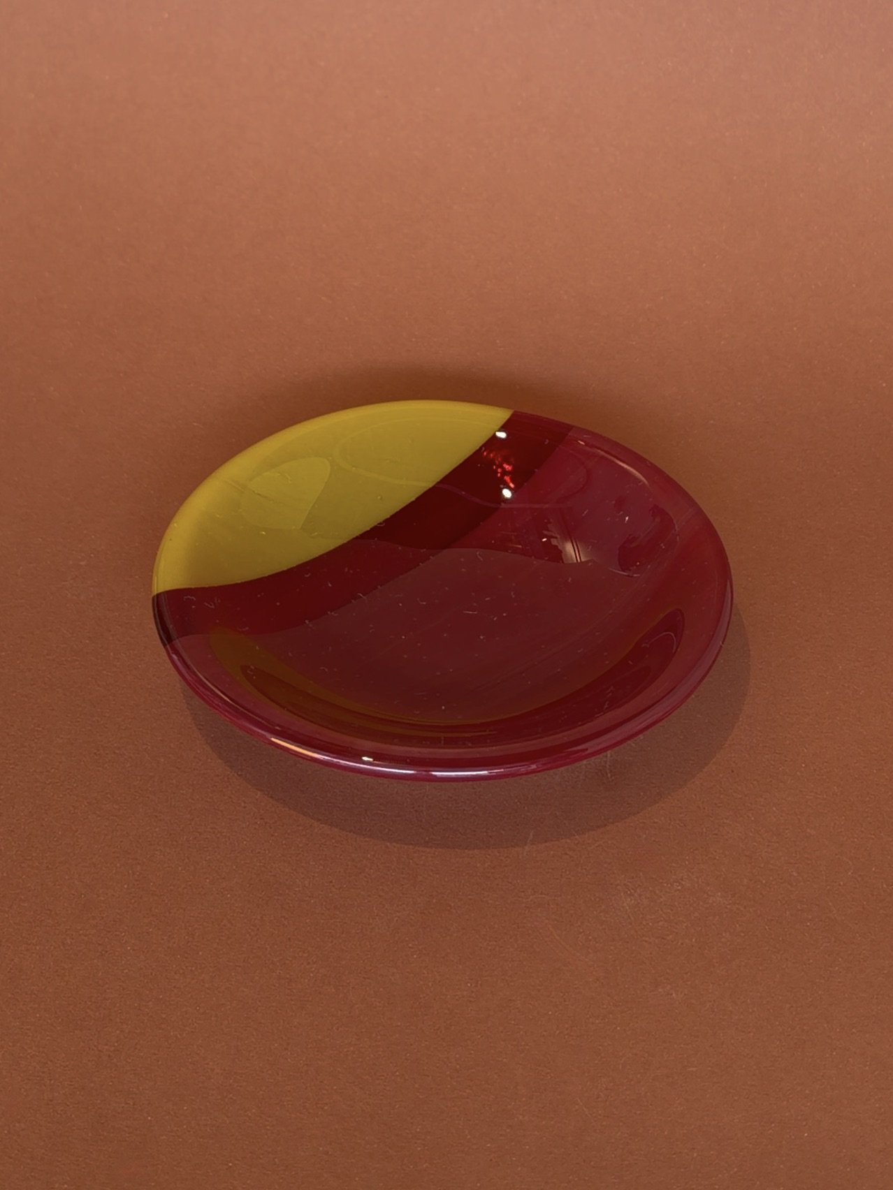 Trinket Dish - Claret, Ruby & Olive