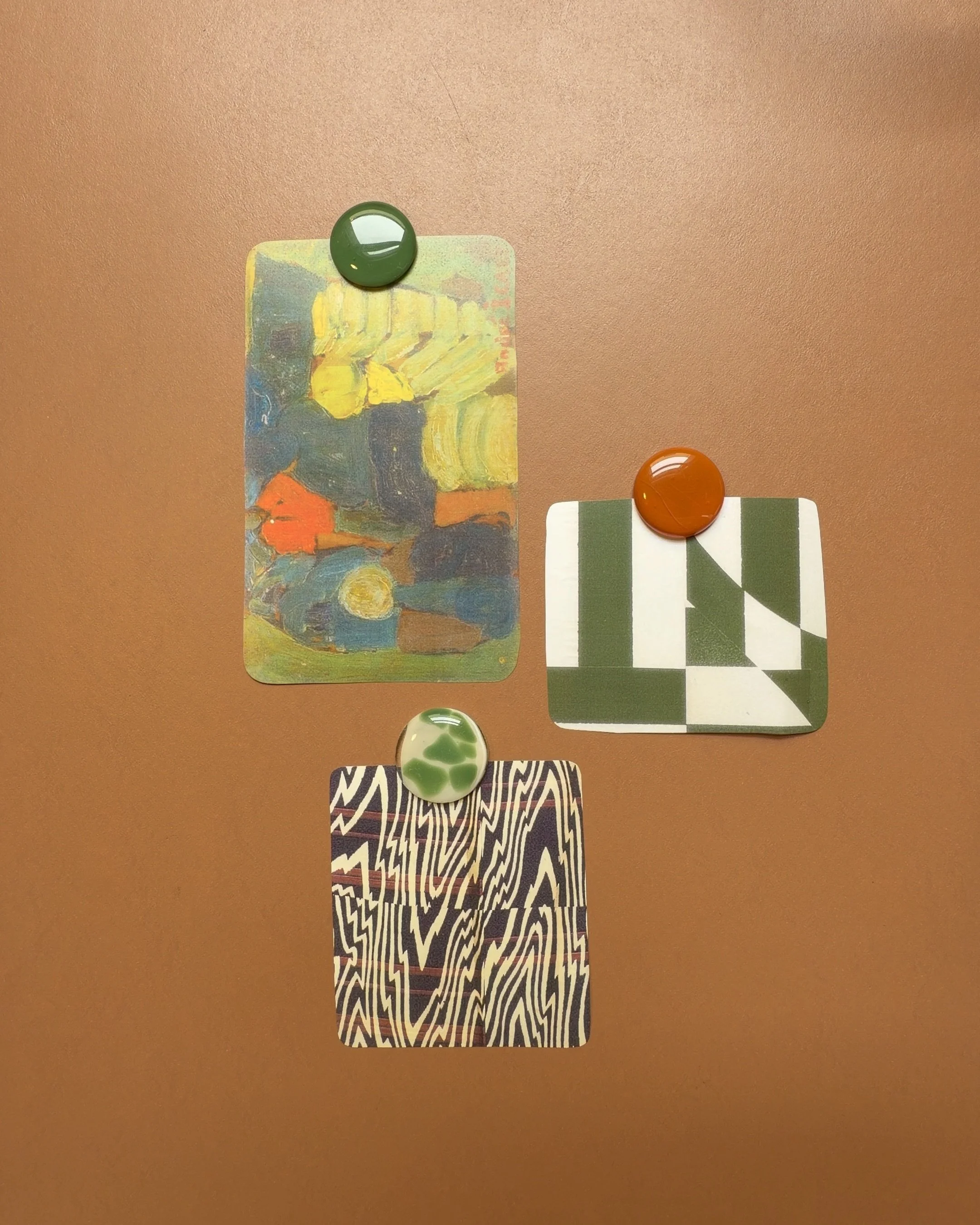 Magnet - Set of 3 in Forest, Caramel & Marzipan