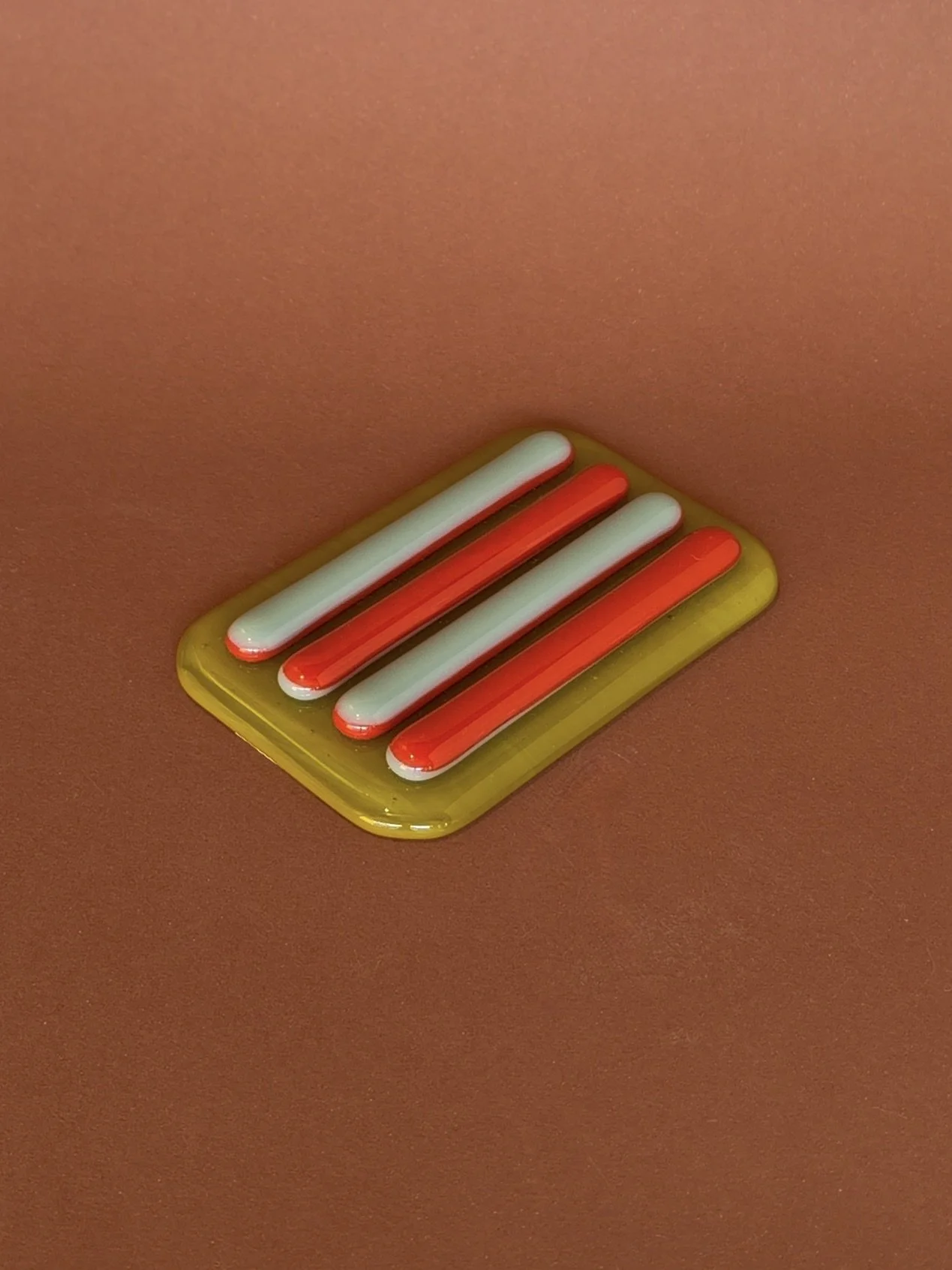 Soap Dish - Olive, Tomato & Celadon