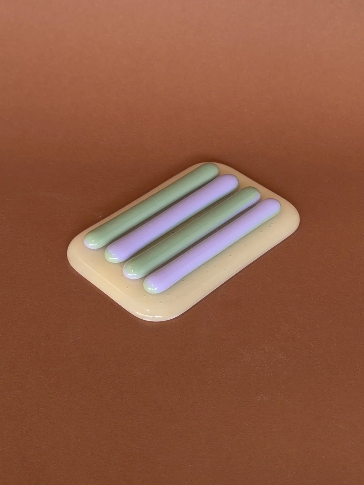 Soap Dish - Marzipan, Celadon & Lavender