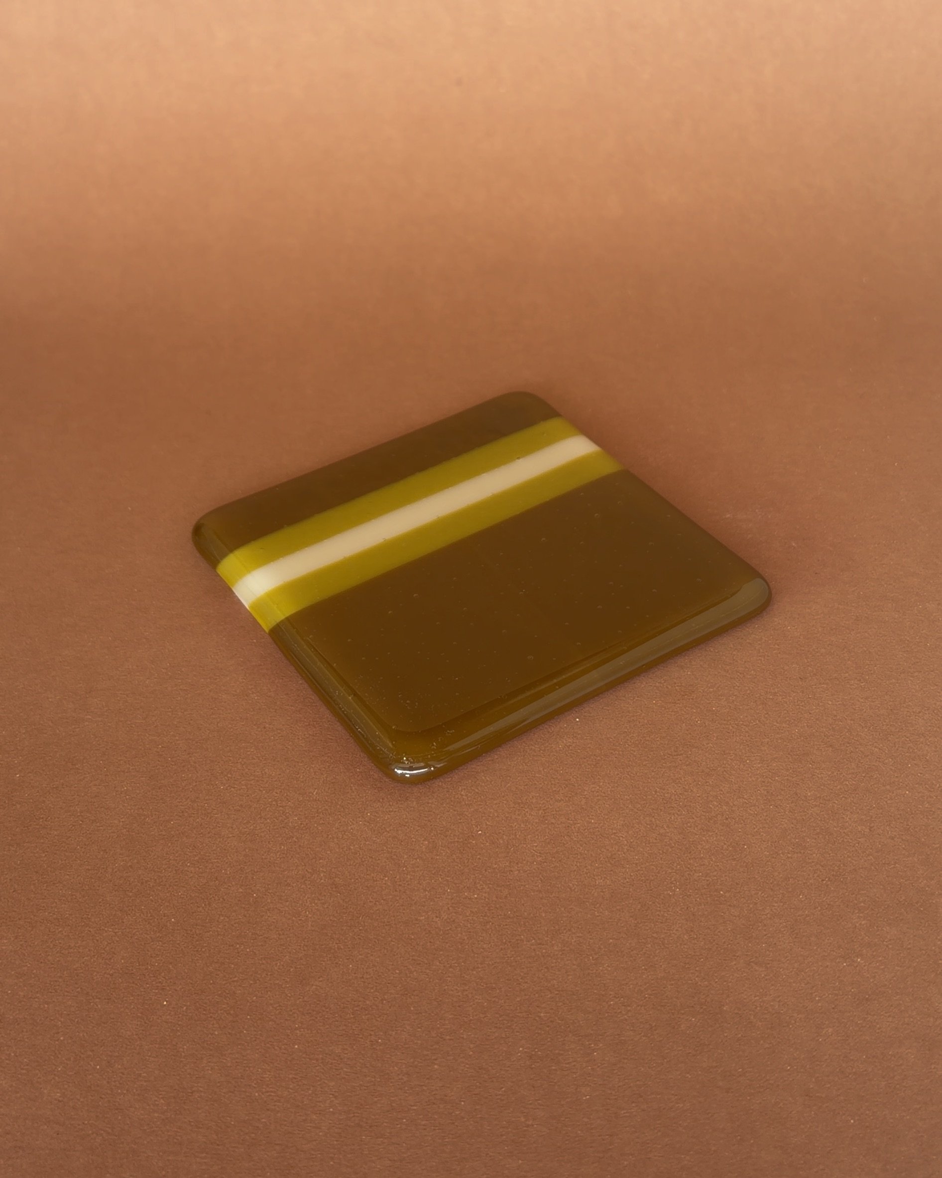 Single Racing Stripe Coaster - Chocolate, Marzipan & Olive