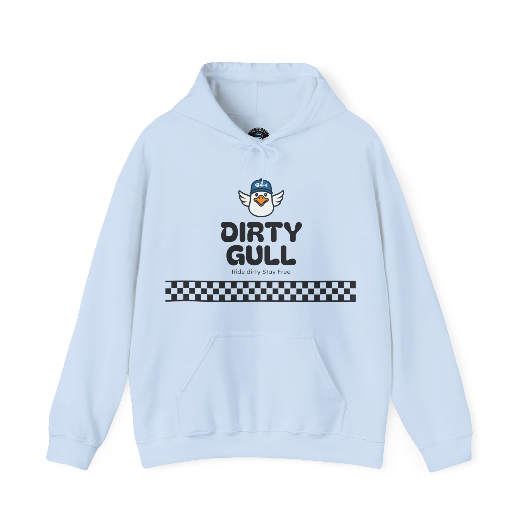 🐦 Dirty Gull Hoodie — Retro Seagull Graphic