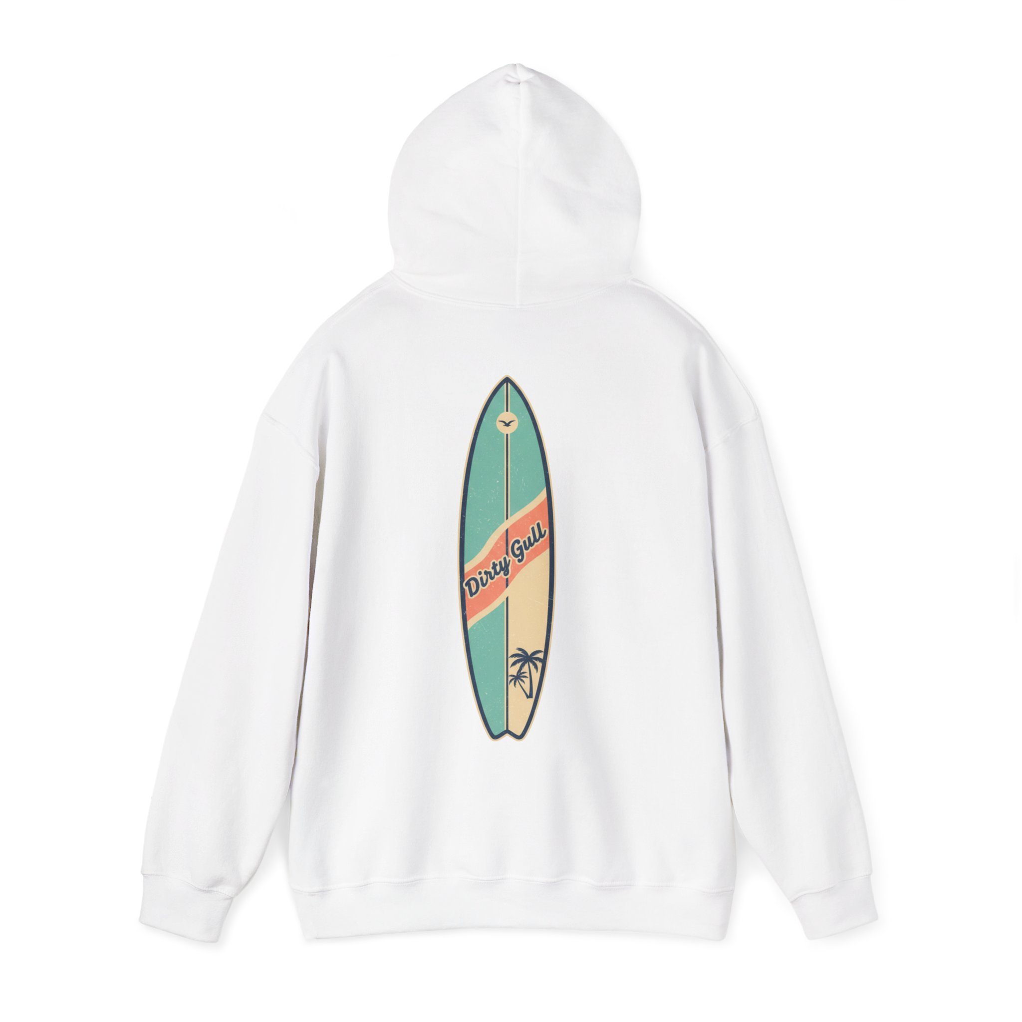 🐦Dirty Gull Surf Hoodie – Surfboard Edition