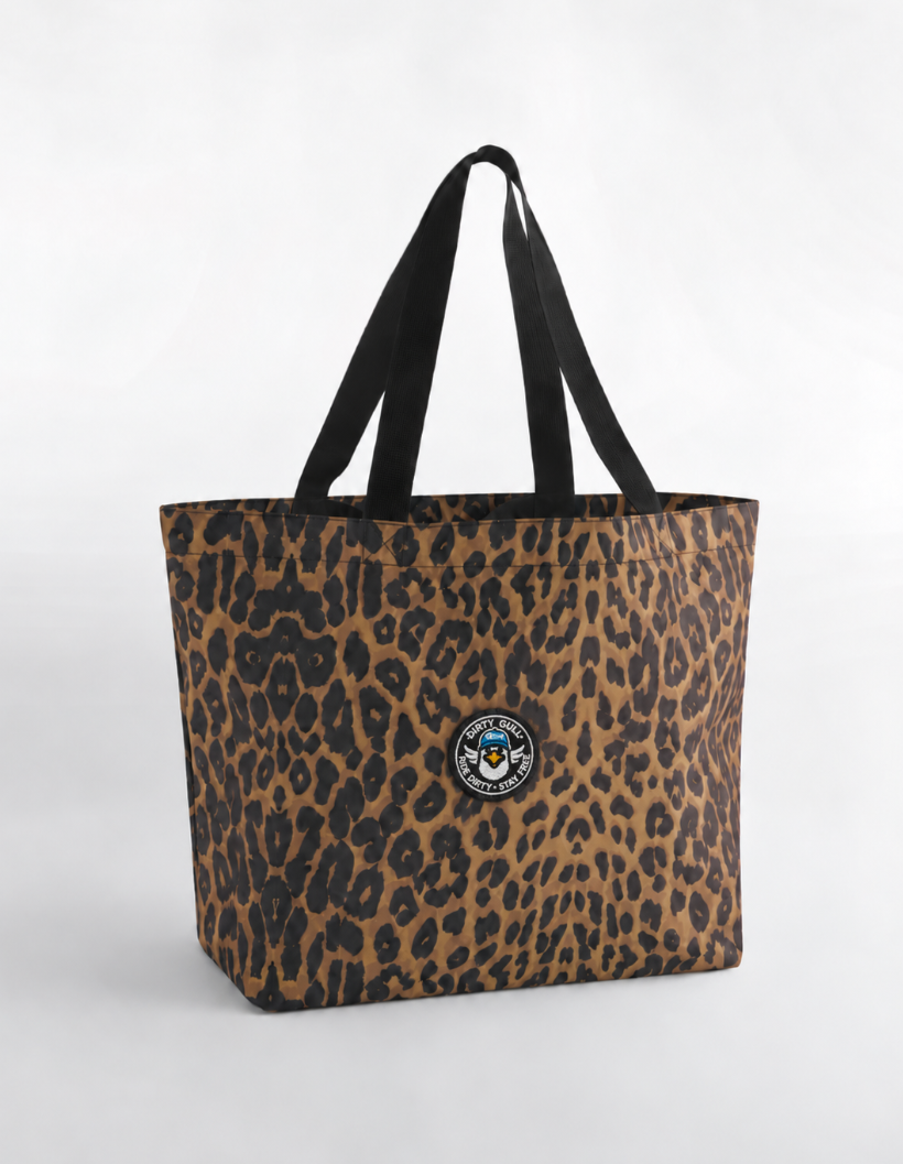 Cabas fourre-tout imprimé léopard Dirty Gull – Wild Collection 🐆