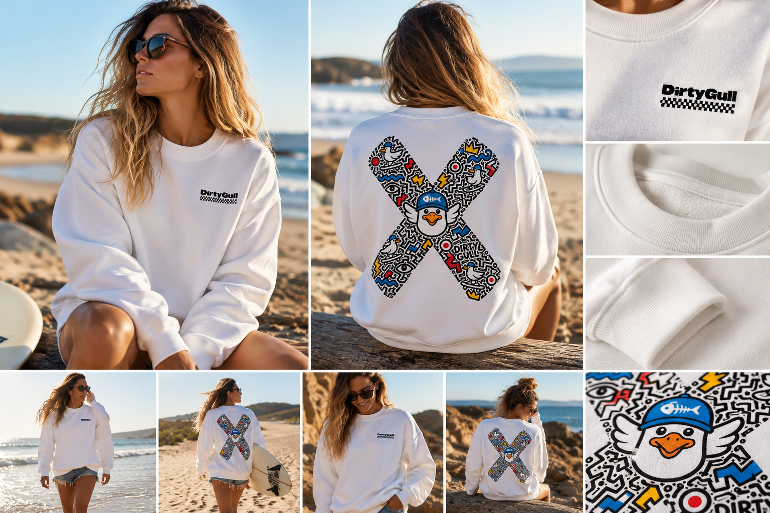 🐦 Sweat Dirty Gull – Street Art Edition