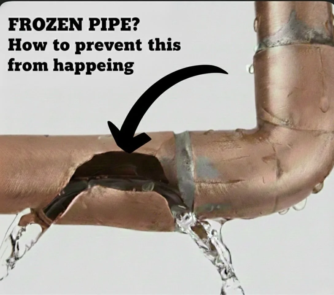 With temperatures dropping significantly, frozen and burst pipes are a serious risk! Don&rsquo;t wait until it&rsquo;s too late and you have a disaster on your hands! Follow this quick checklist to prevent a pipe burst: ✅ Drip Your Faucets: A slow, s