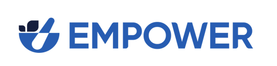Empower logo with a stylized icon on the left and the word 'EMPOWER' in bold blue letters on the right.