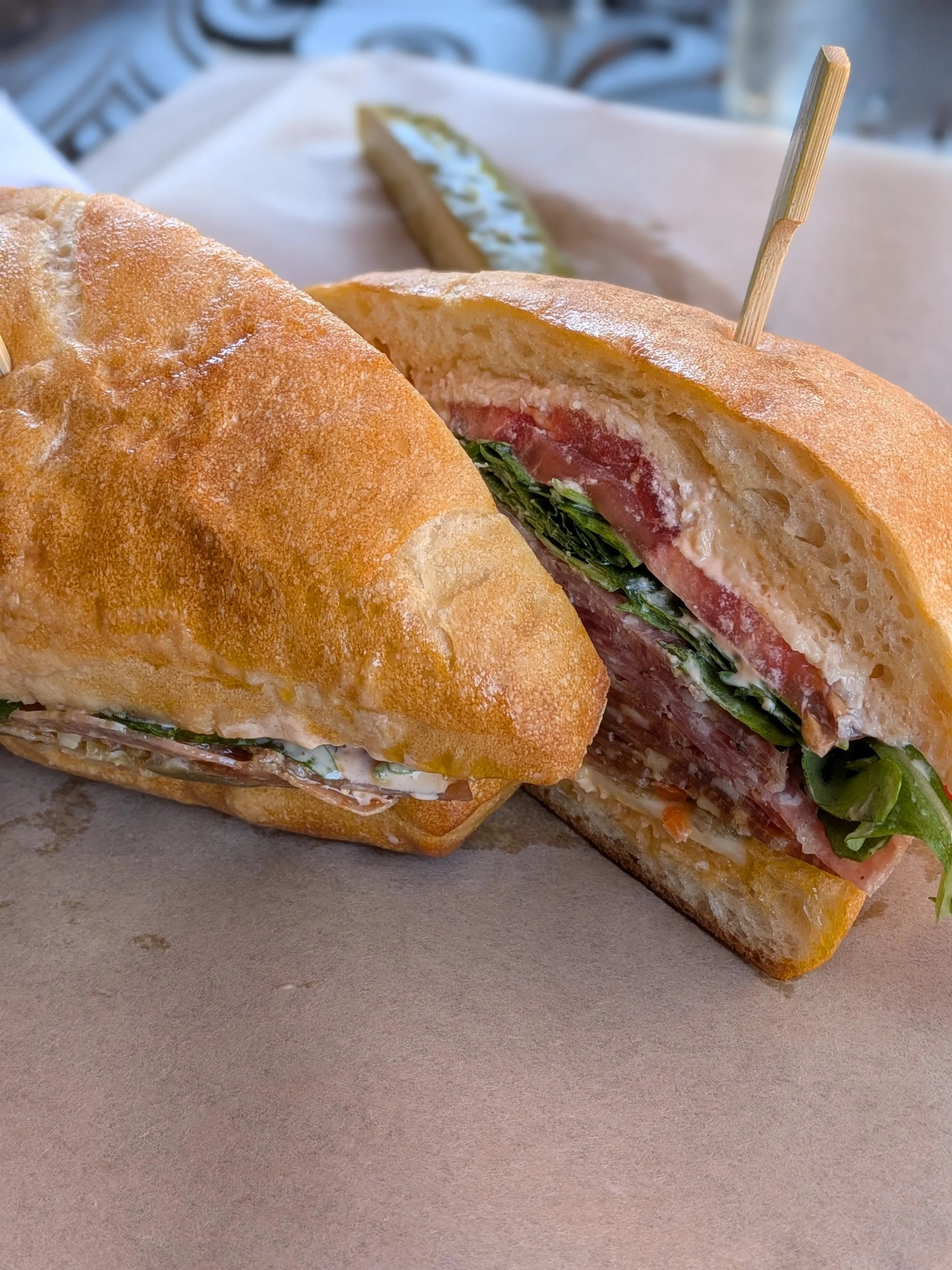 An Italian sub sandwich from Journeyman in Healdsburg, CA
