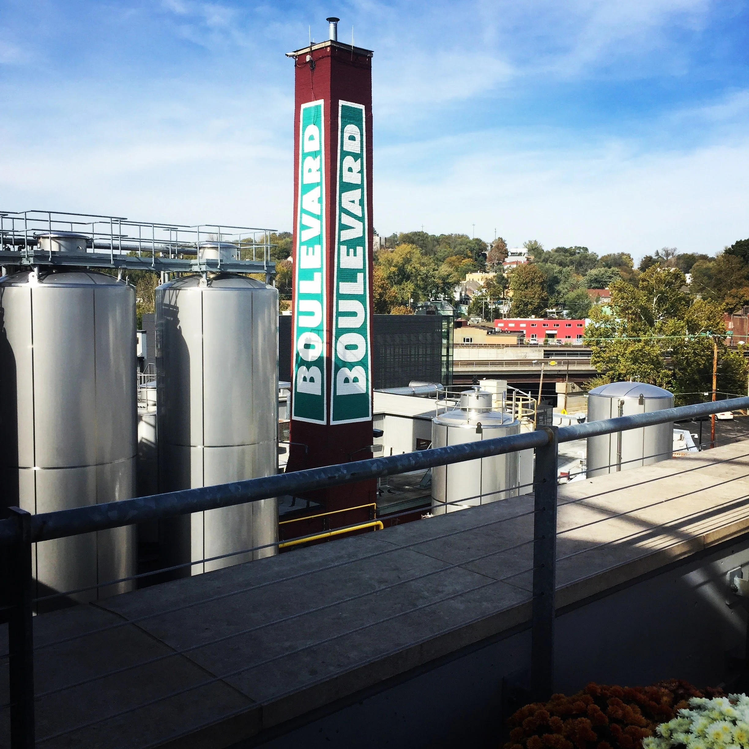 The smokestack at Boulevard Brewing in Kansas City