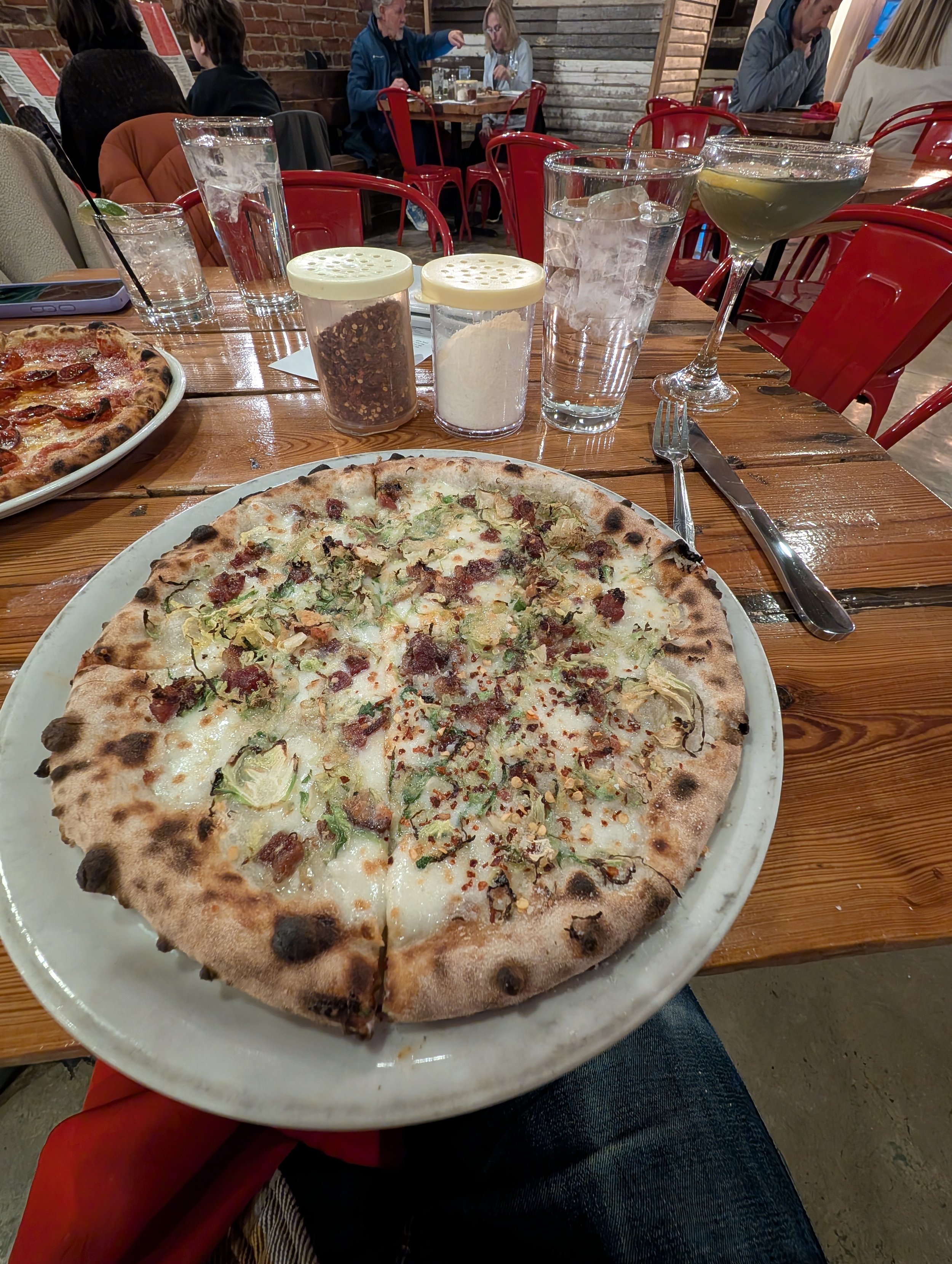The Bruxelles pizza from Il Lazzerone in Kansas City