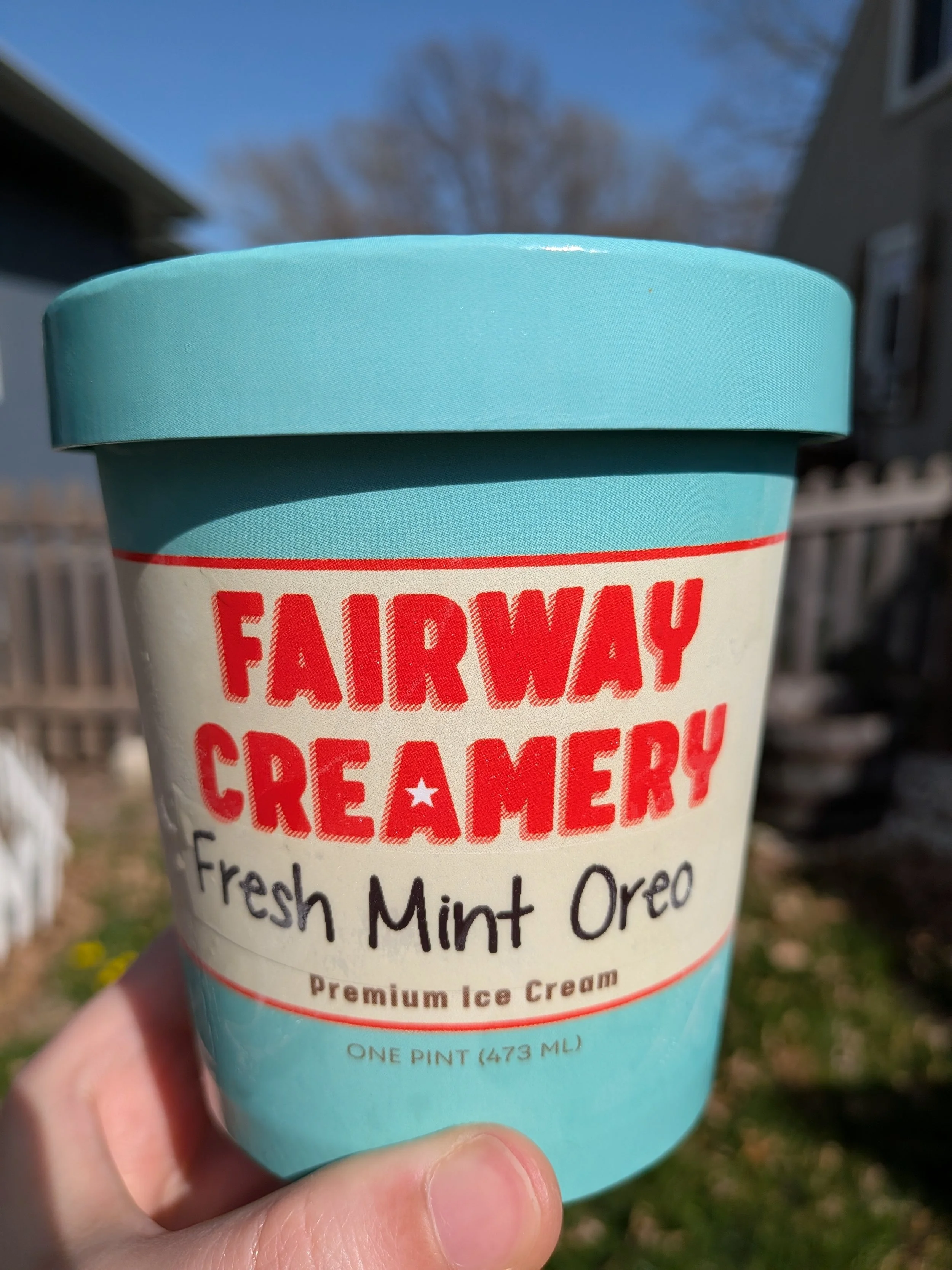 Pint of Fresh Mint Oreo ice cream from Fairway Creamery in Fairway, KS