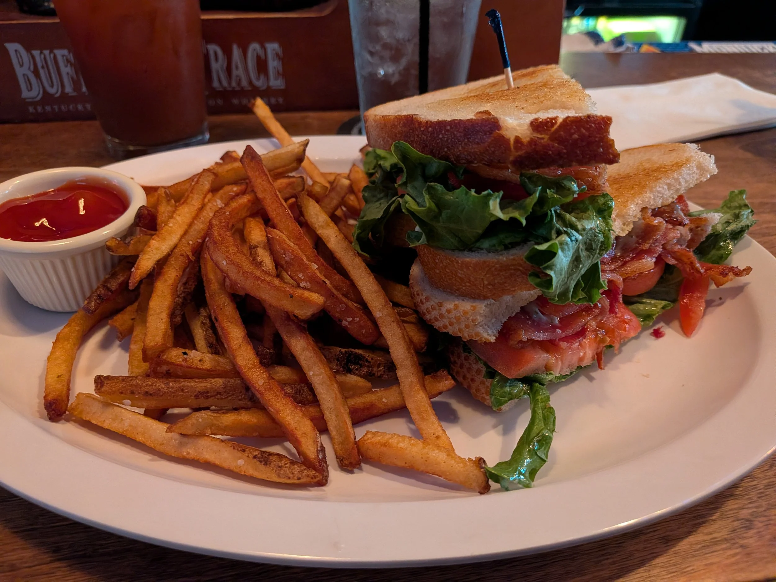 BLT with french fries at Hi-Dive Lounge in Kansas City