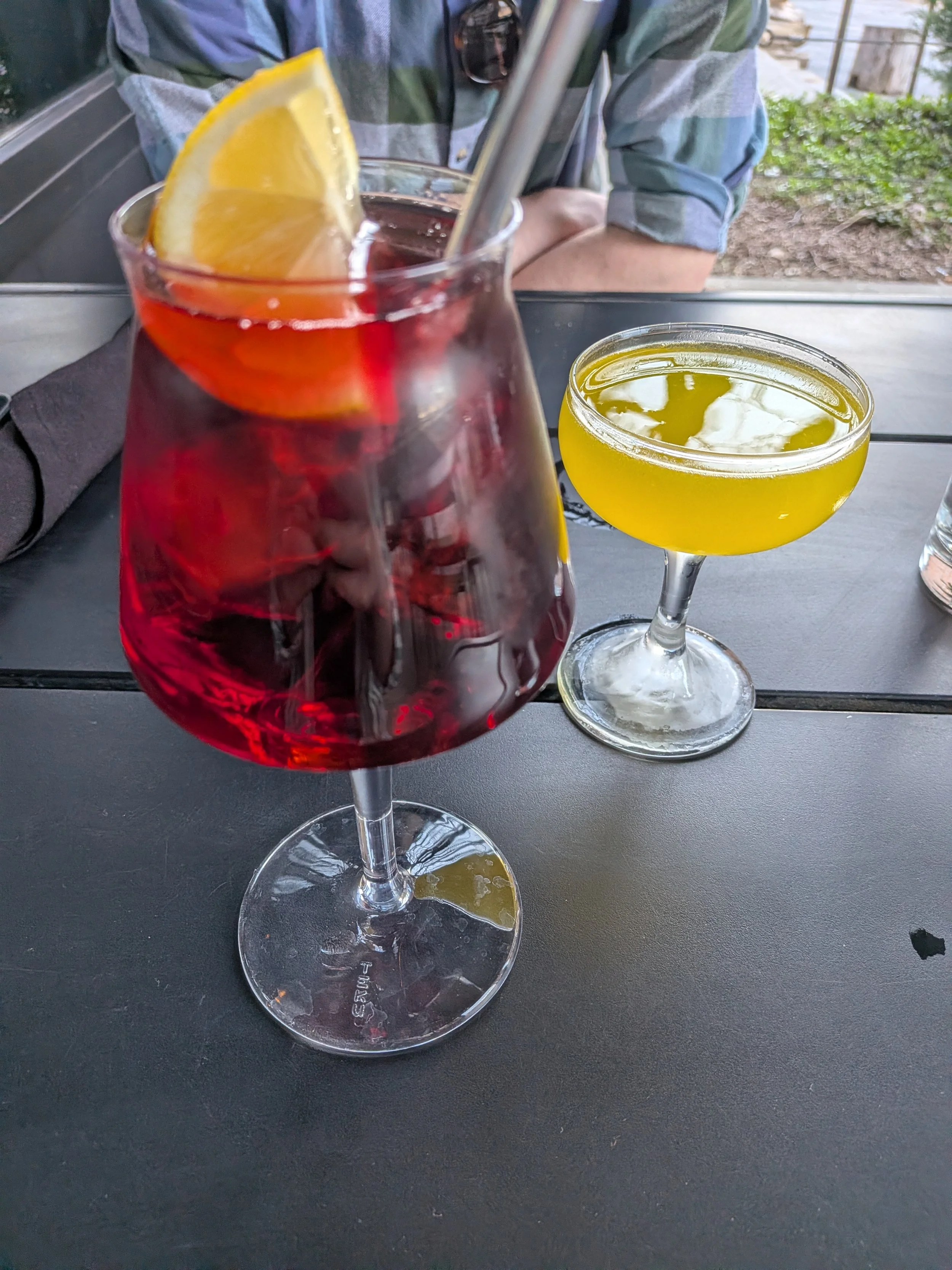Two cocktails at the Campground in Kansas City