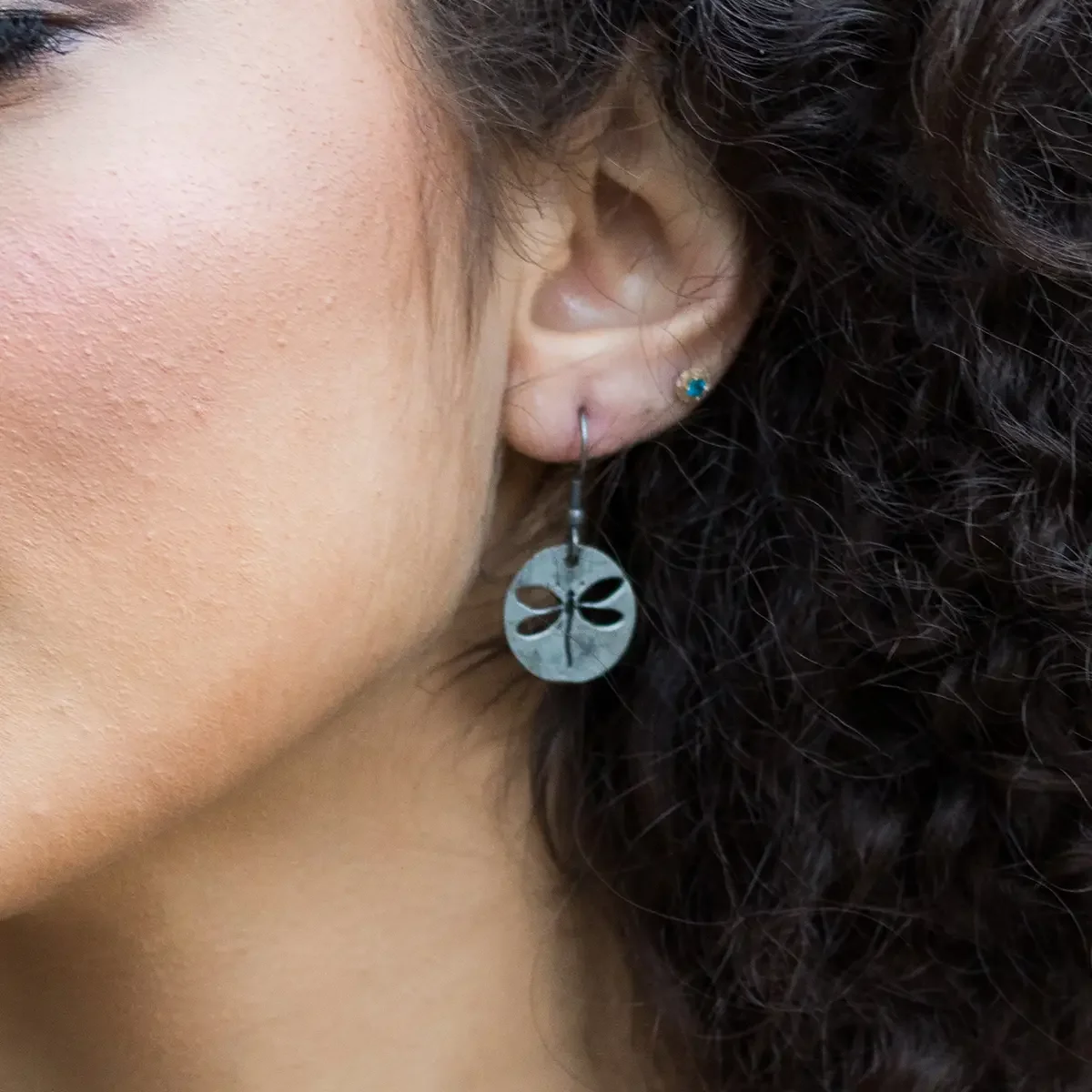 Pewter Earrings - Dragonfly