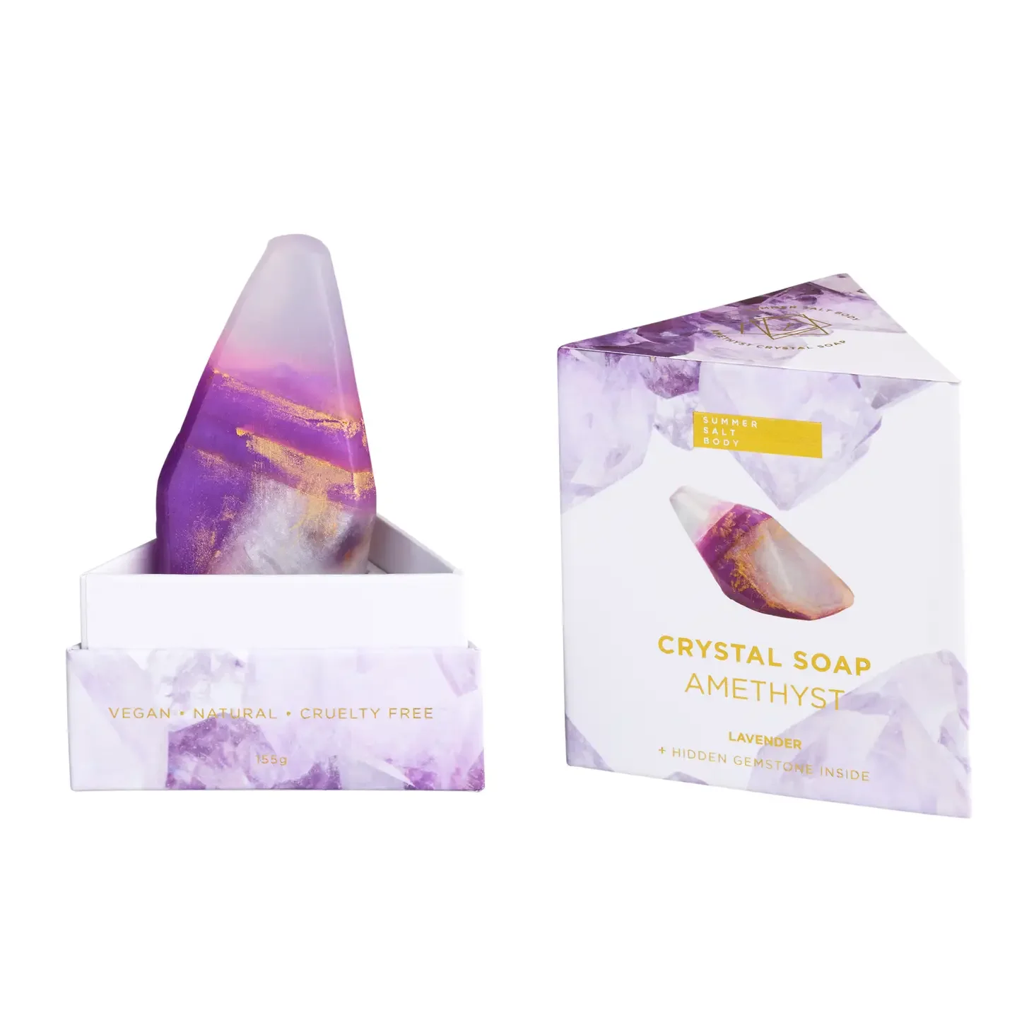 Amethyst Crystal Soap - with Hidden Gemstone