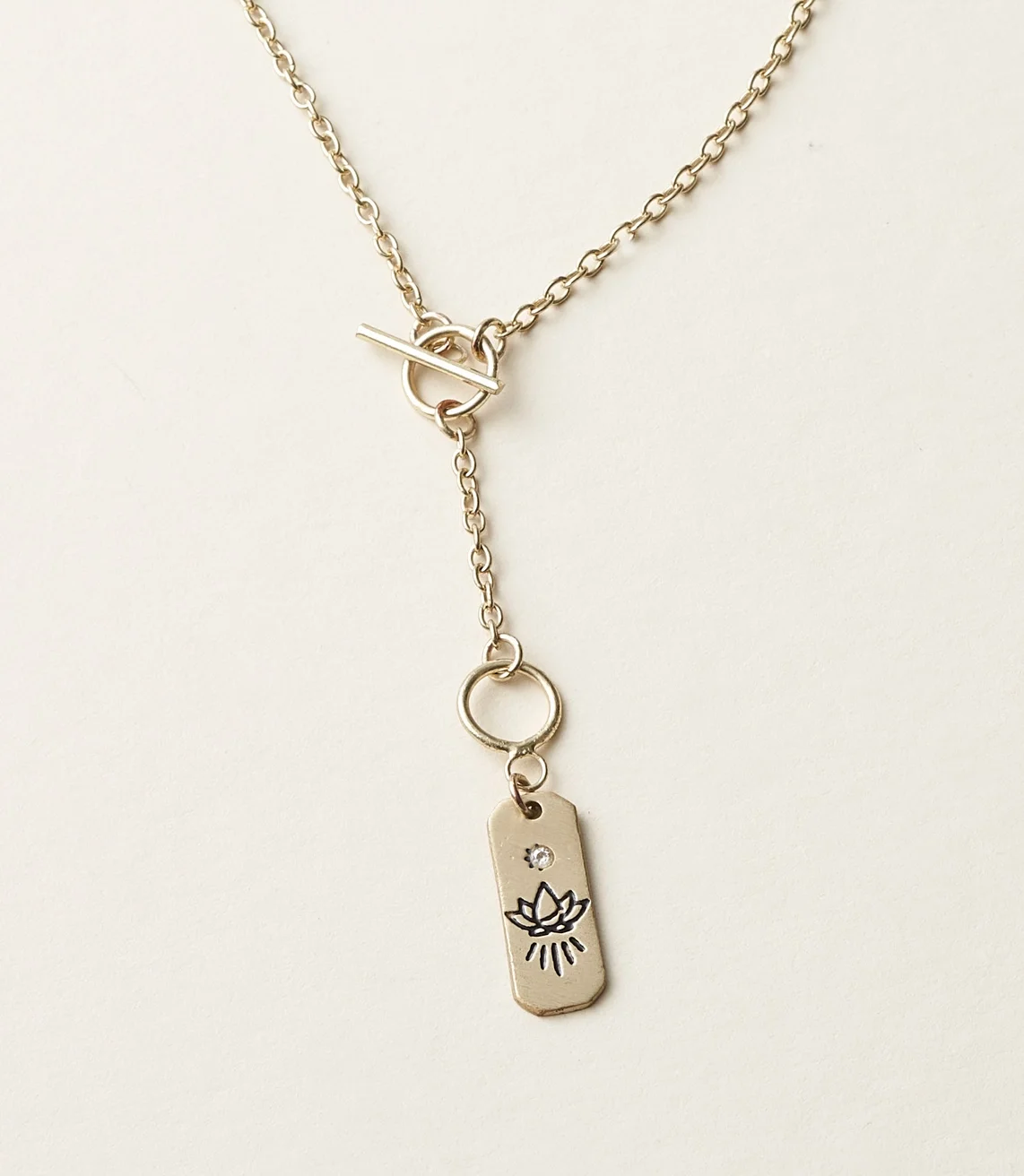Drop Necklace - Lotus Flower