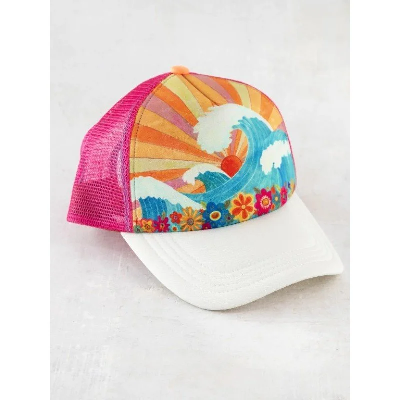 Trucker Hat - Orange Waves