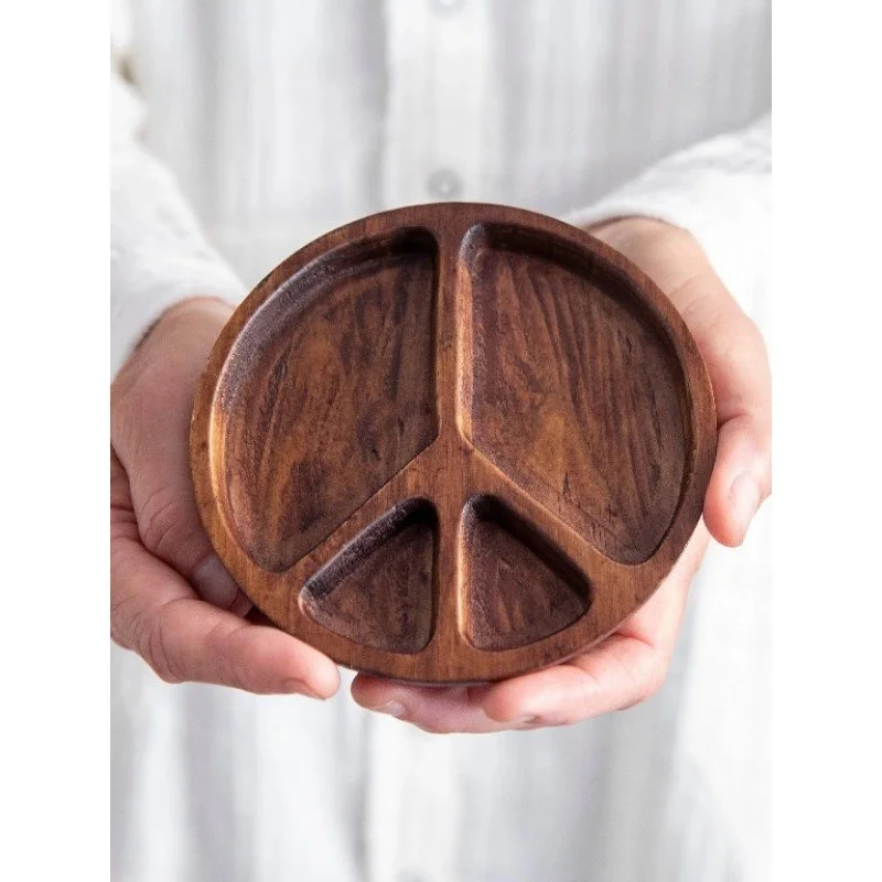 Wooden Trinket Dish - Peace Sign