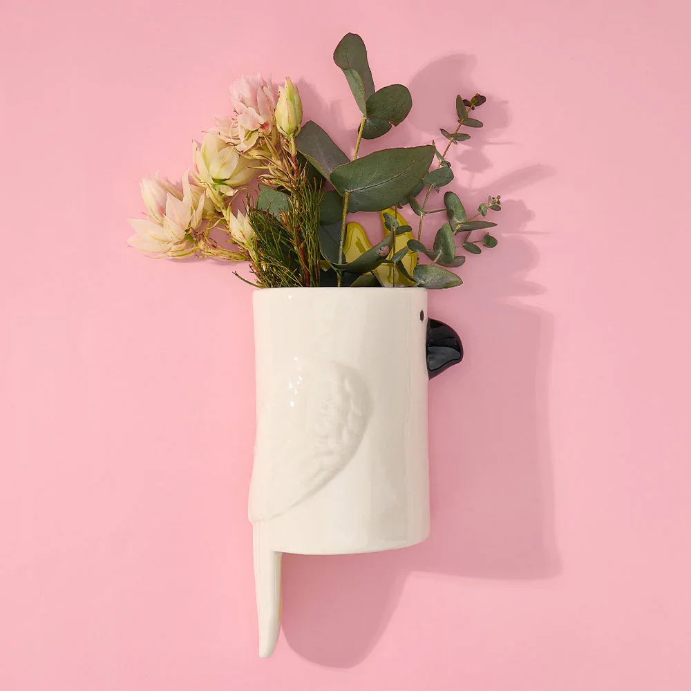 Wall Vase - White Cockatoo