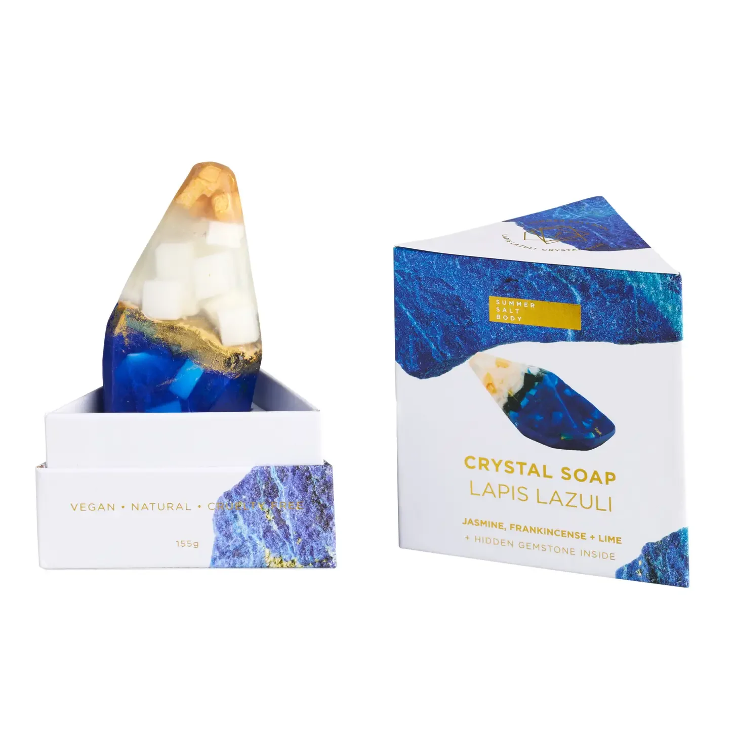 Lapis Lazuli Crystal Soap - with Hidden Gemstone