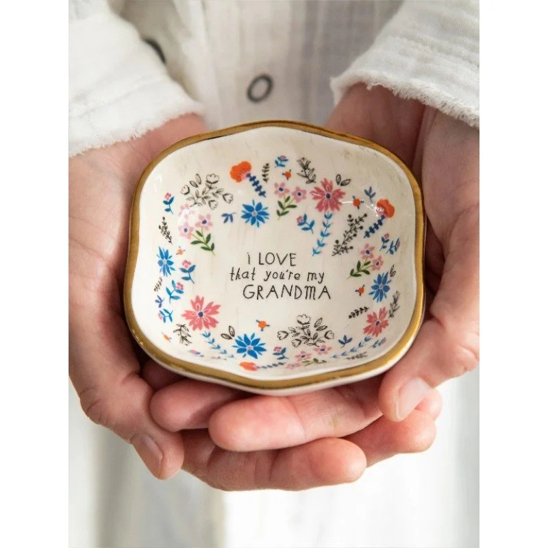 Antiqued Trinket Dish - Grandma