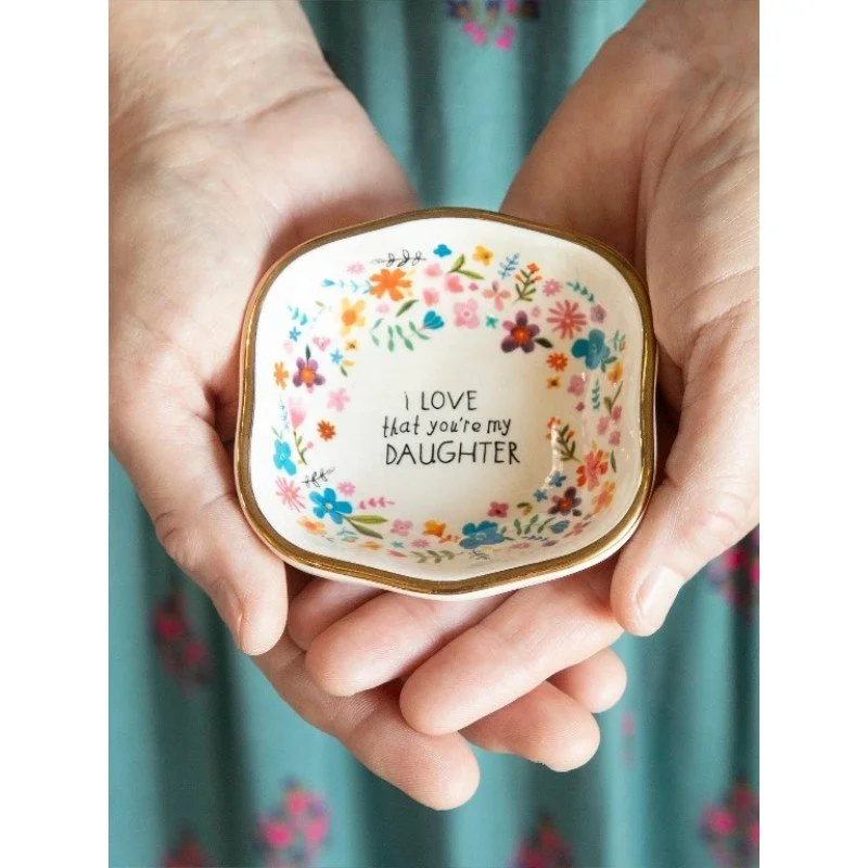 Antiqued Trinket Dish - Daughter