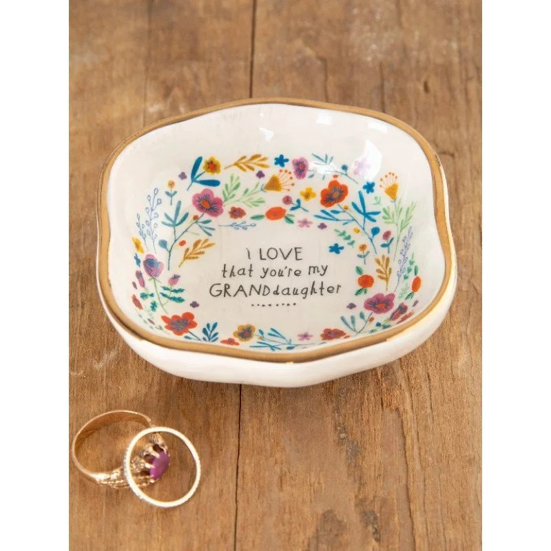 Antiqued Trinket Dish - Granddaughter