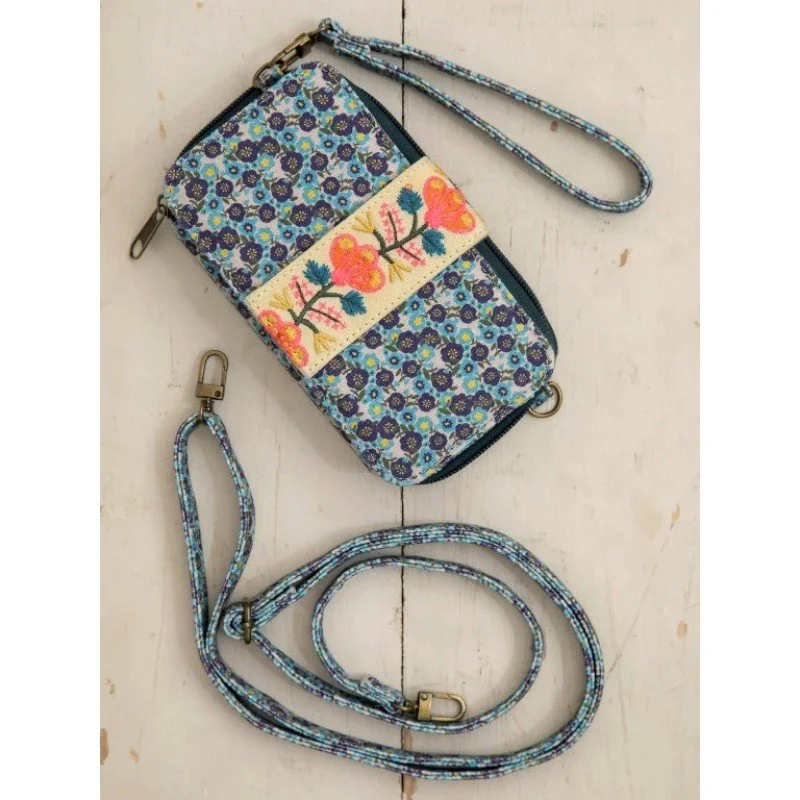 Wristlet Wallet - Blue Floral