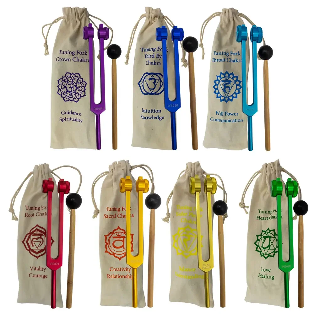 Weighted Tuning Fork- 7 Chakras w/ Bags
