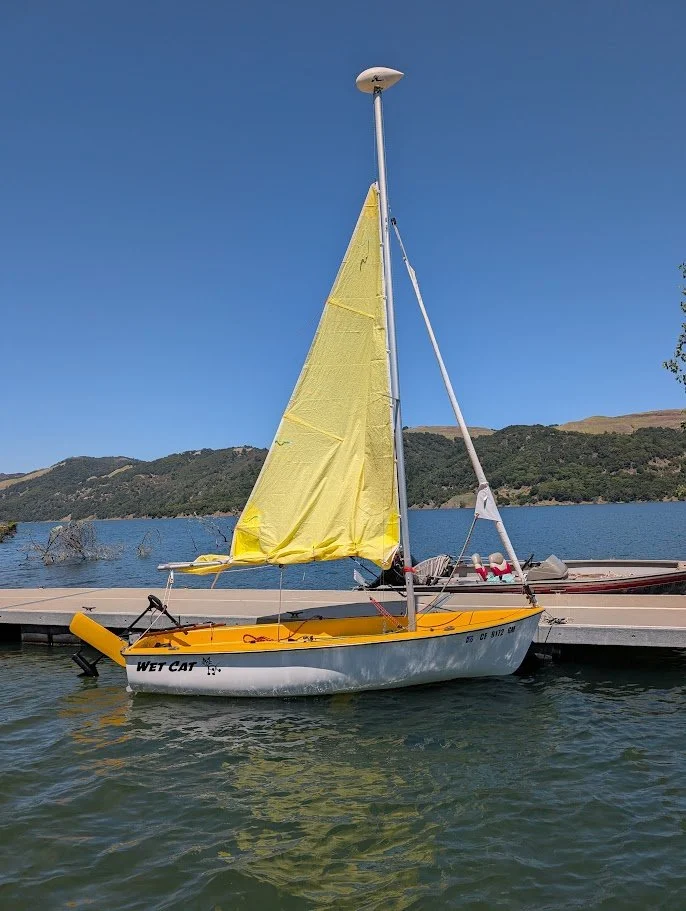 A sailboat at Lake Sonoma