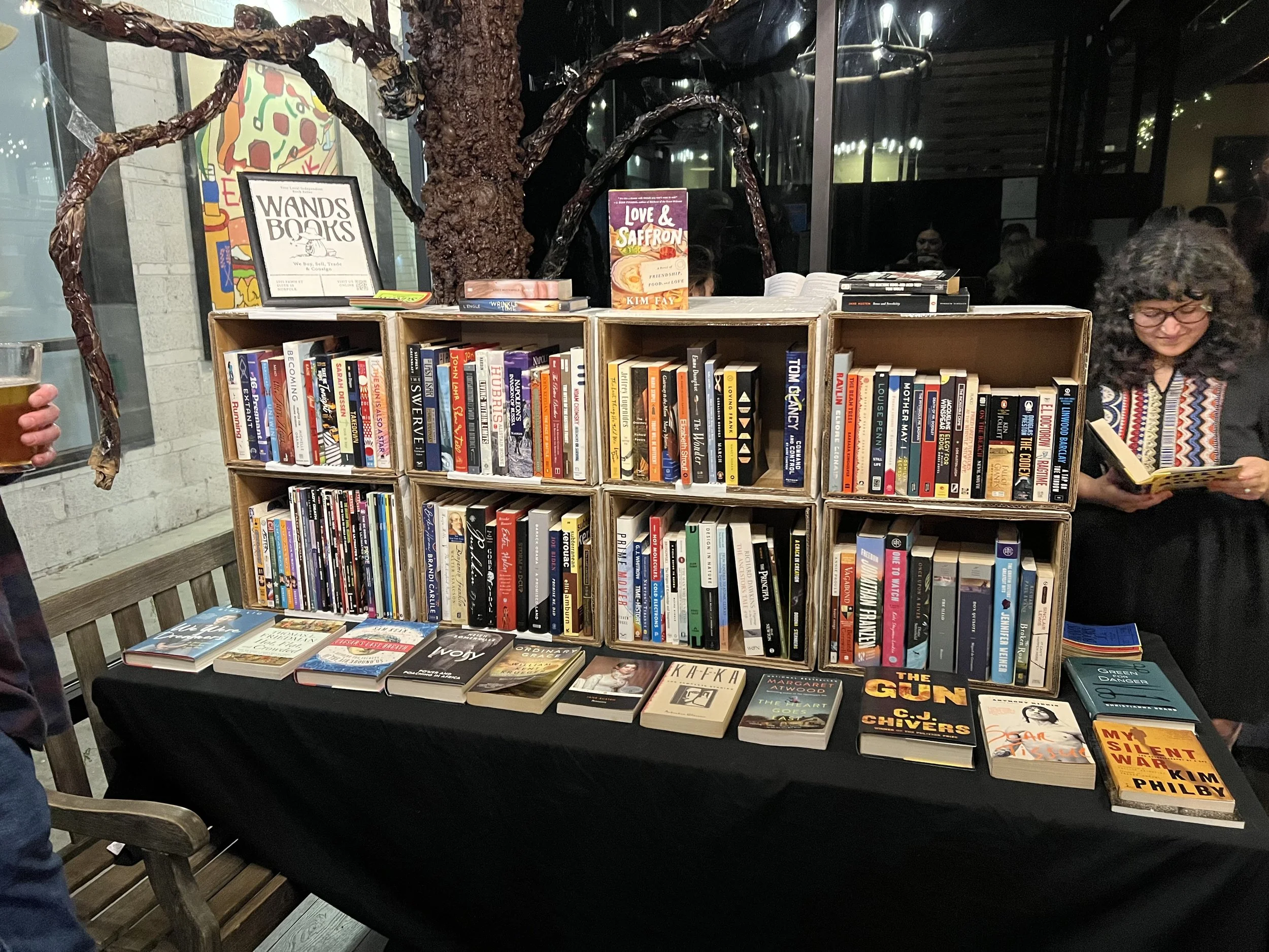 boozy book fair, wand's books, vendors, public event, main dining room