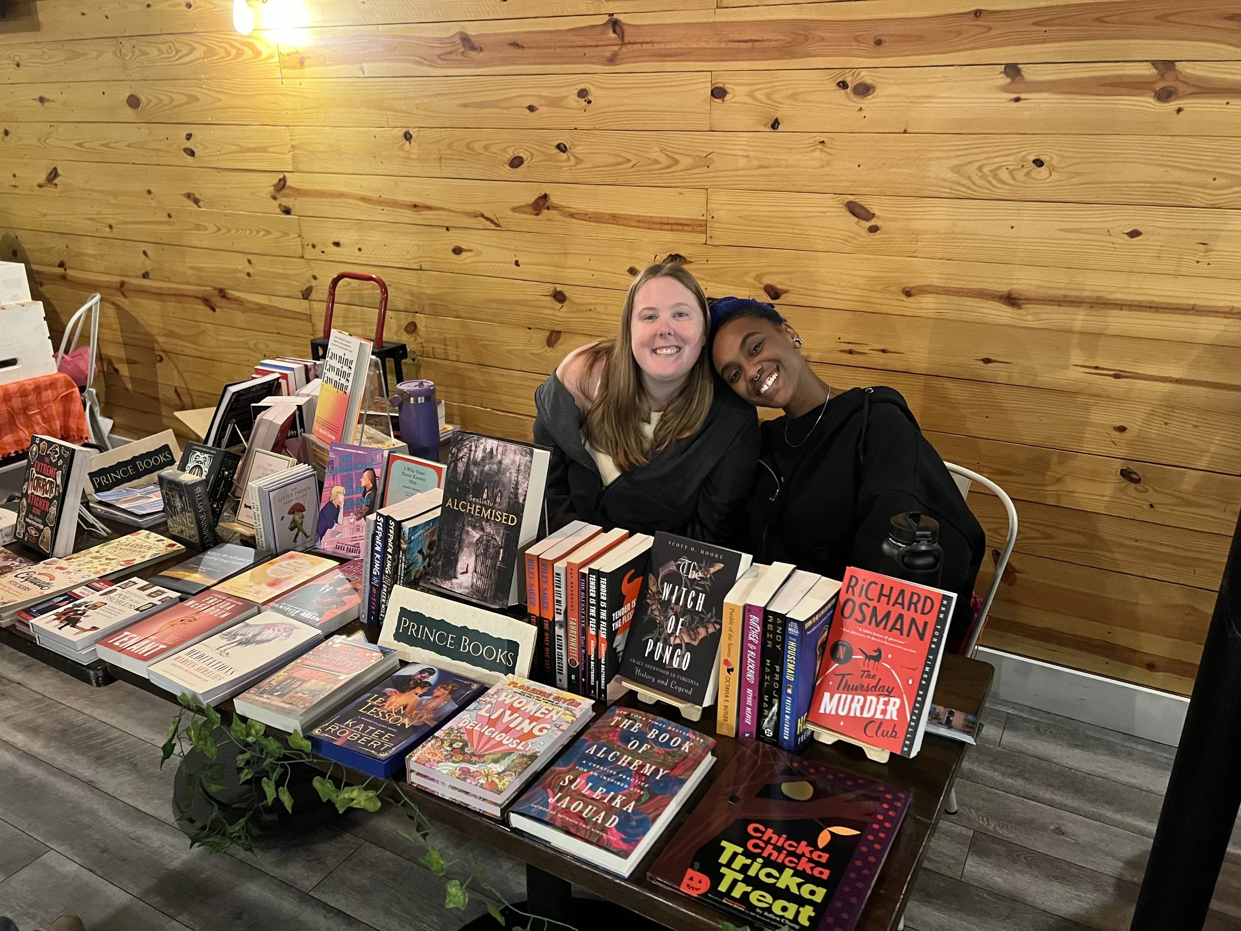 boozy book fair, prince books, vendors, public event, main dining room