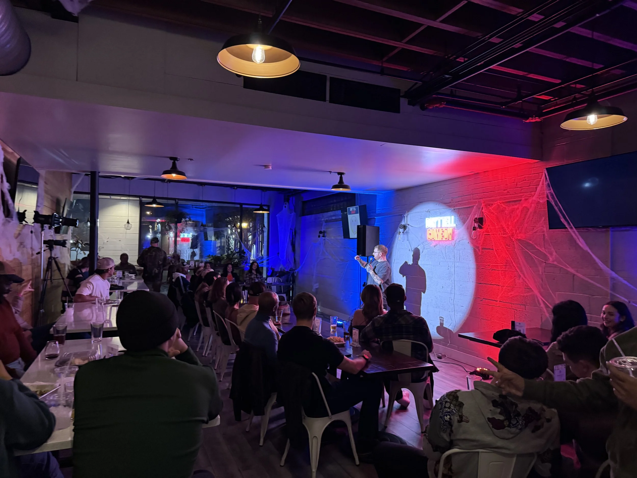 main dining room, private event, comedy show