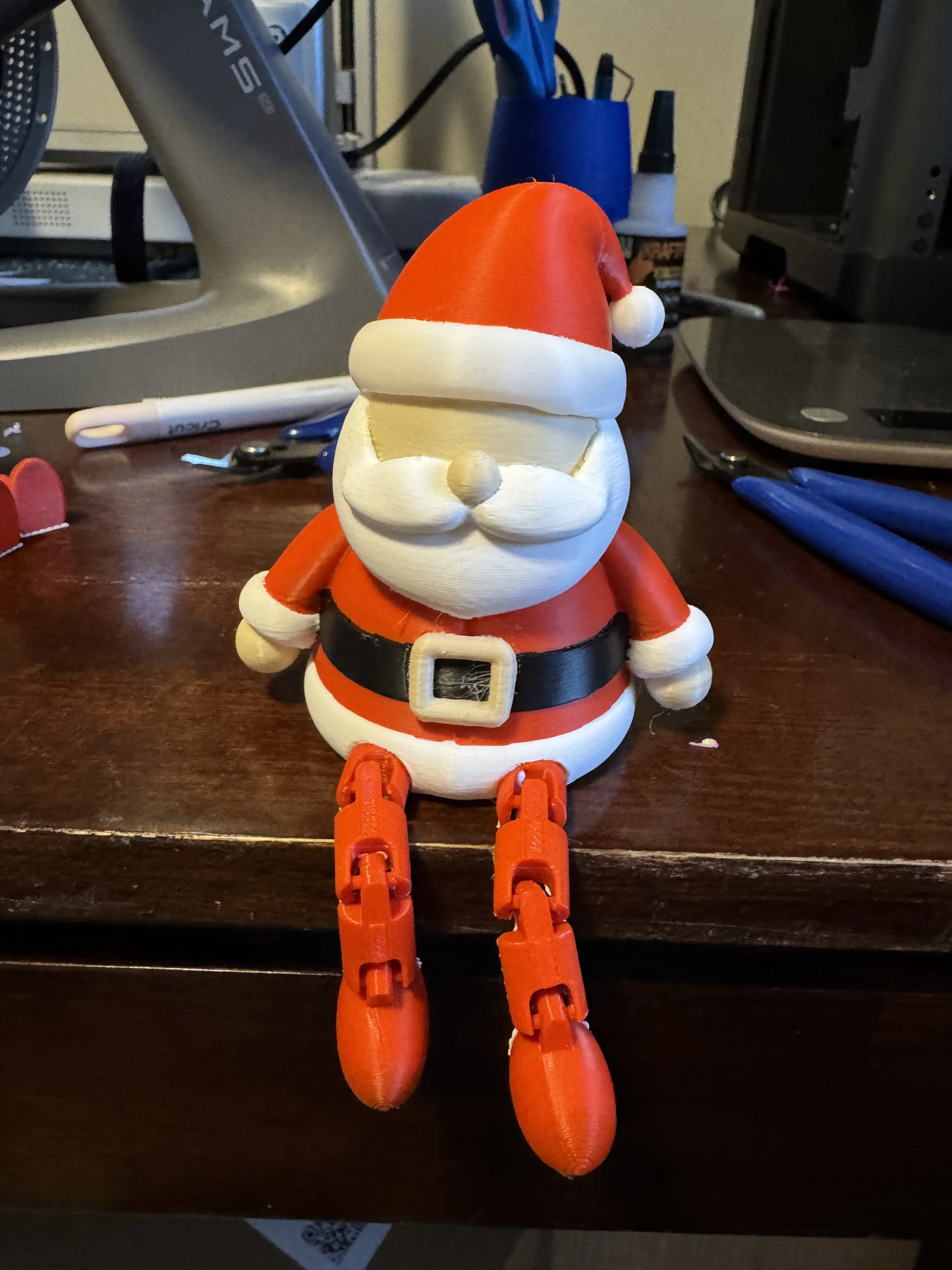 Articulated Faceless Santa Figurine