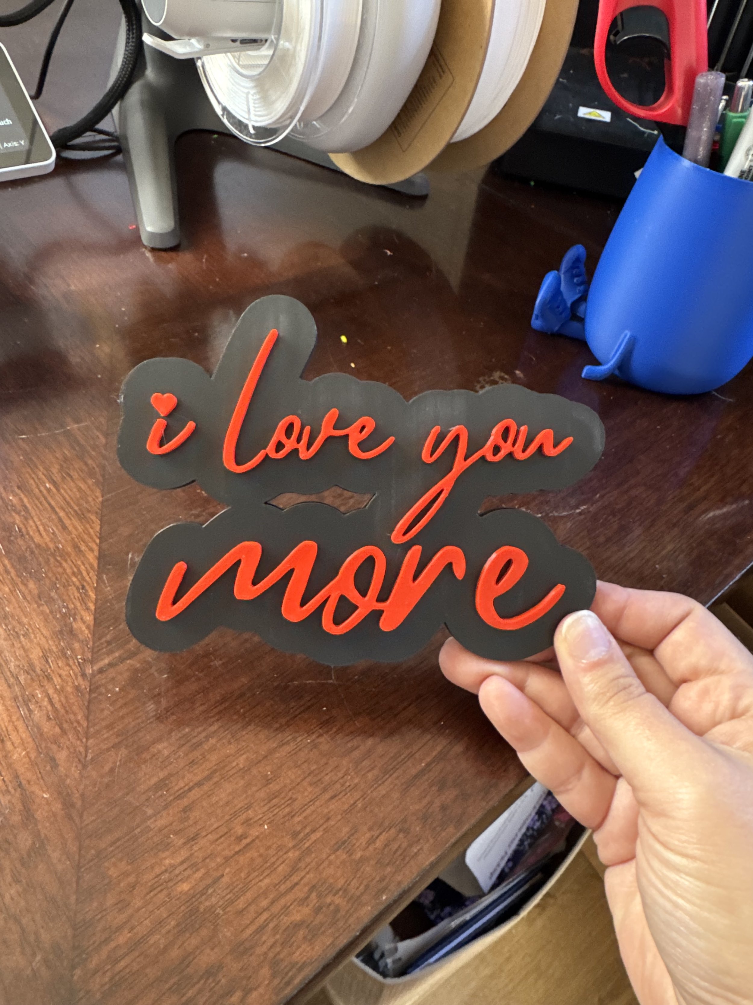 I love you more sign
