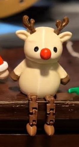 Festive Articulated Christmas Reindeer