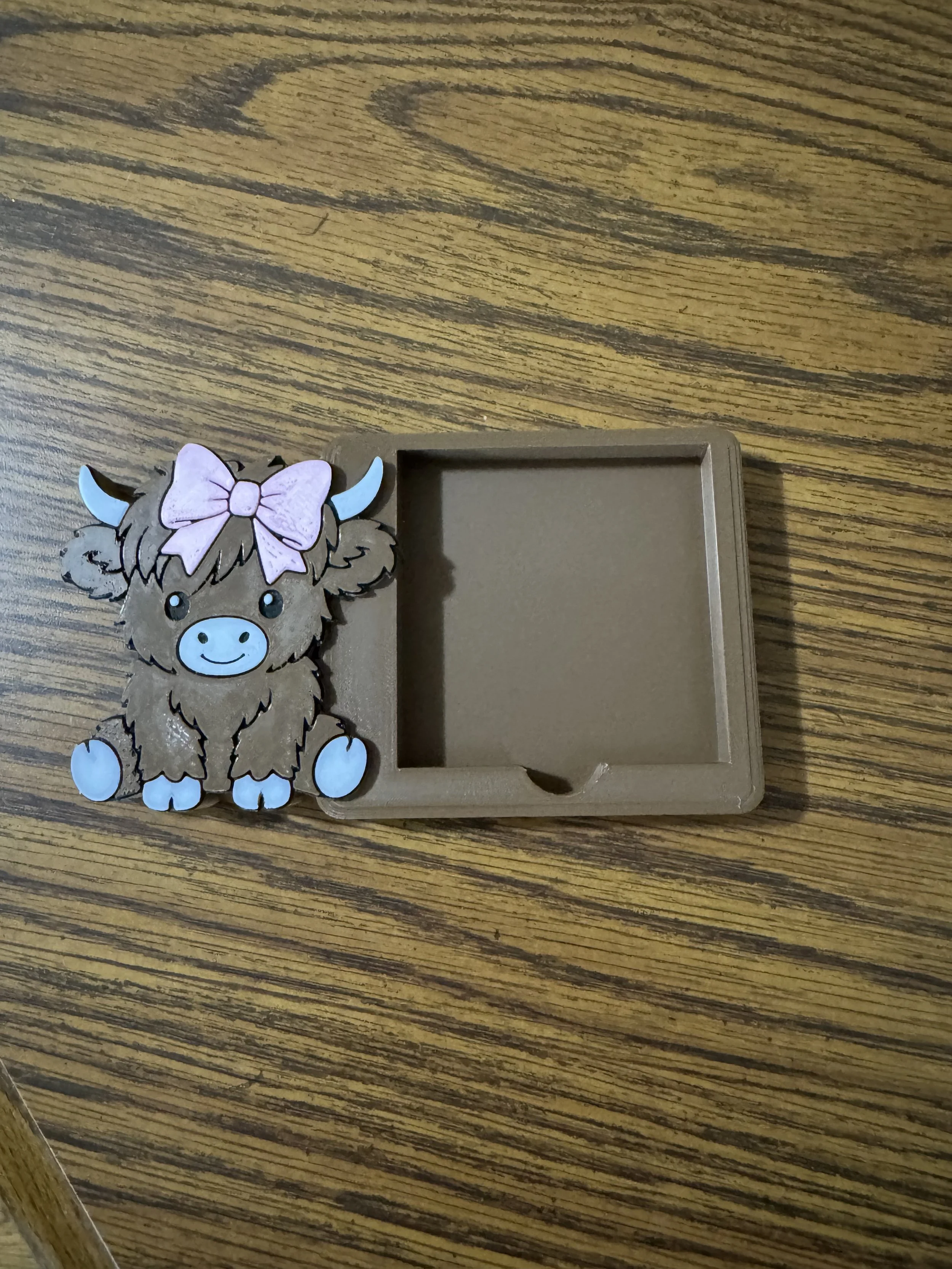 Highland Cow Sticky Note Holder